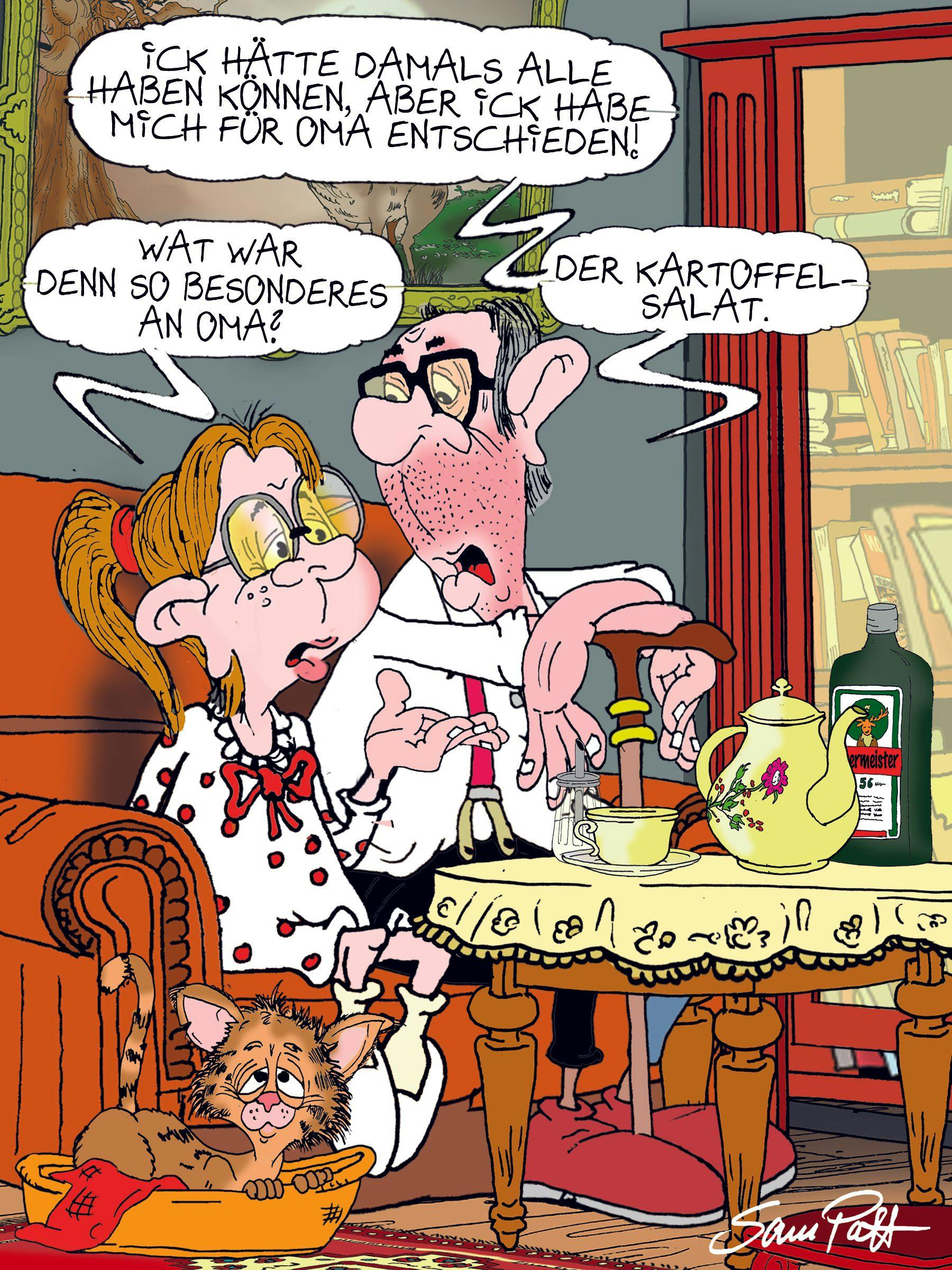 Der Cartoon des Tages kommt auch heute von unserem Zeichner Sam Paff aus Berlin - er gehört jeden Tag zu unserer Rubrik Witz des Tages.