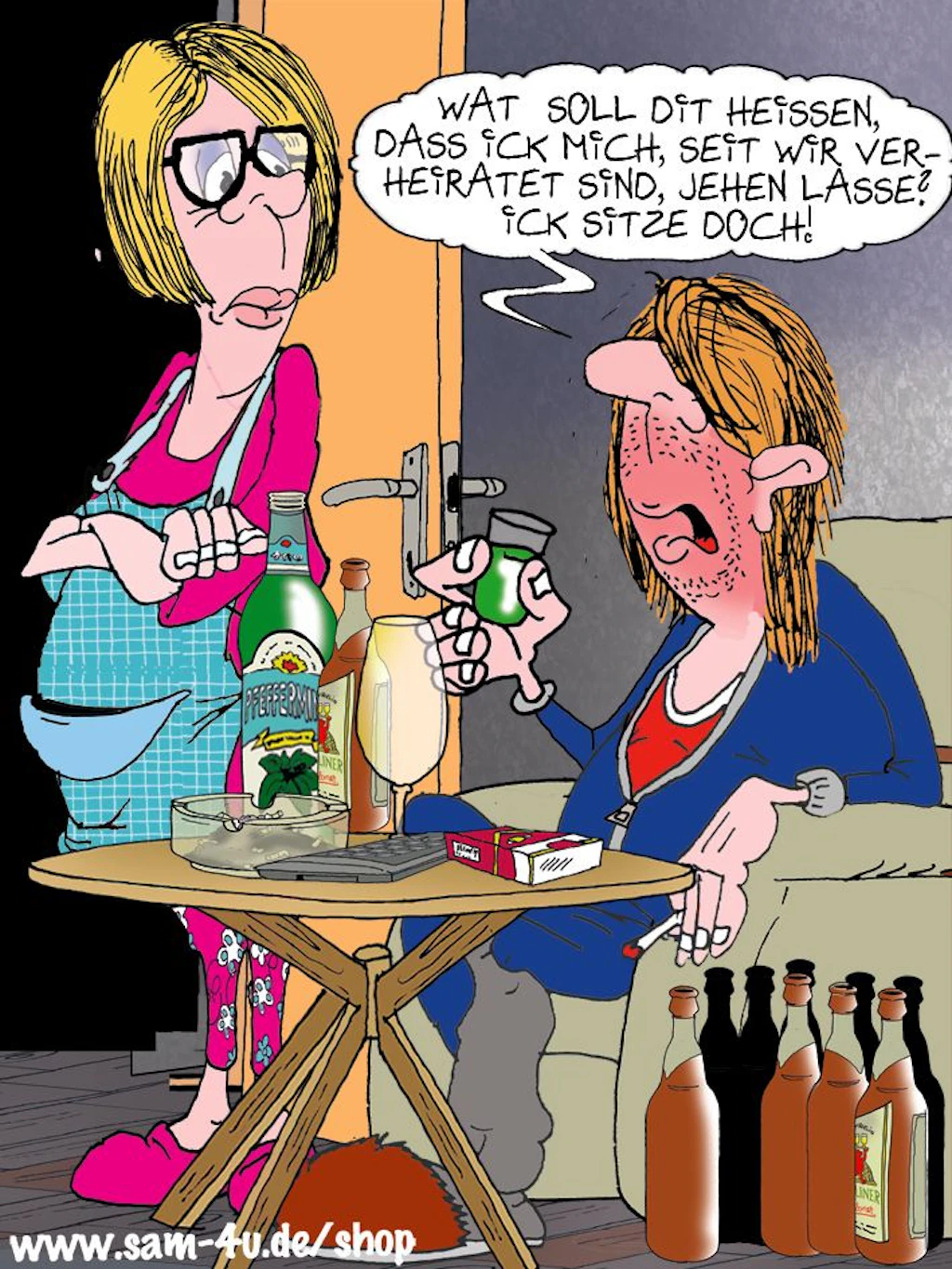 Der Cartoon des Tages kommt jeden Tag von unserem Zeichner Sam Paff aus Berlin. Er gehört einfach in die Rubrik Witz des Tages!