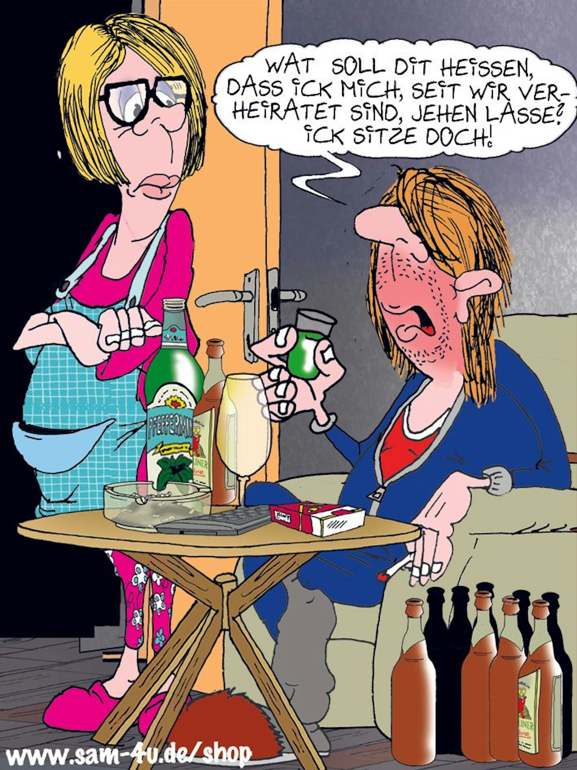 Der Cartoon des Tages kommt jeden Tag von unserem Zeichner Sam Paff aus Berlin. Er gehört einfach in die Rubrik Witz des Tages!