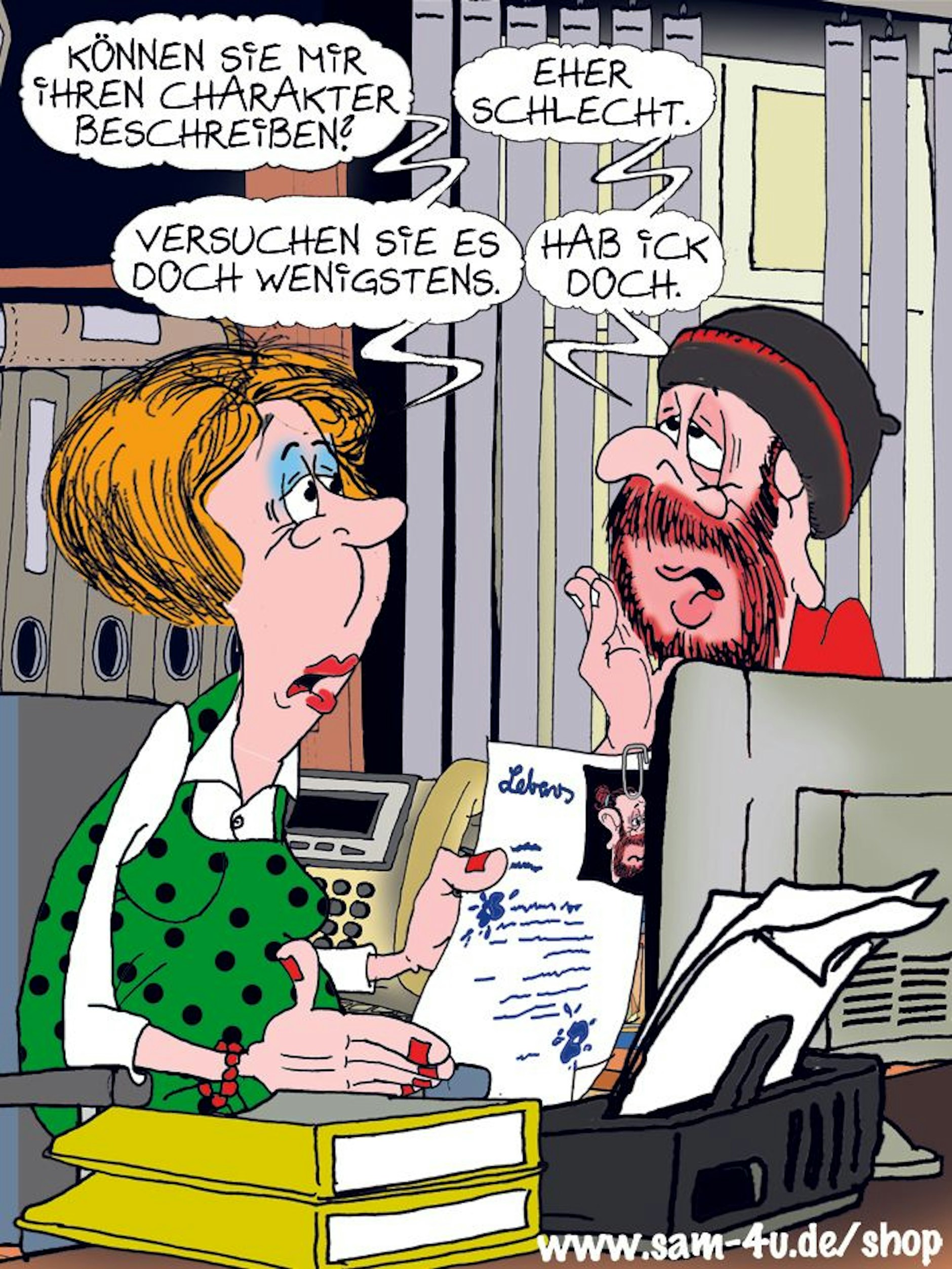 Der Cartoon des Tages kommt auch heute von unserem Zeichner Sam Paff aus Berlin.