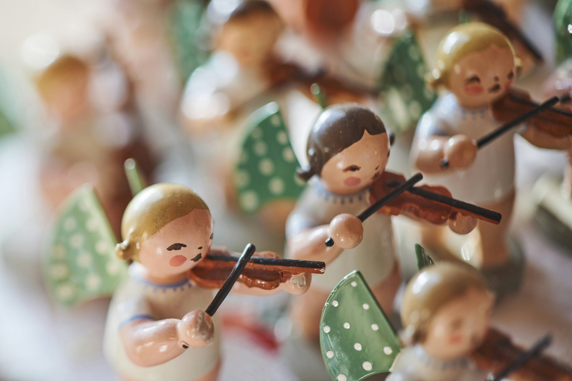 Typische Jahresendflügelfiguren: Die berühmten Engel von Wendt und Kühn werden in Grünhainichen im Erzgebirge hergestellt.