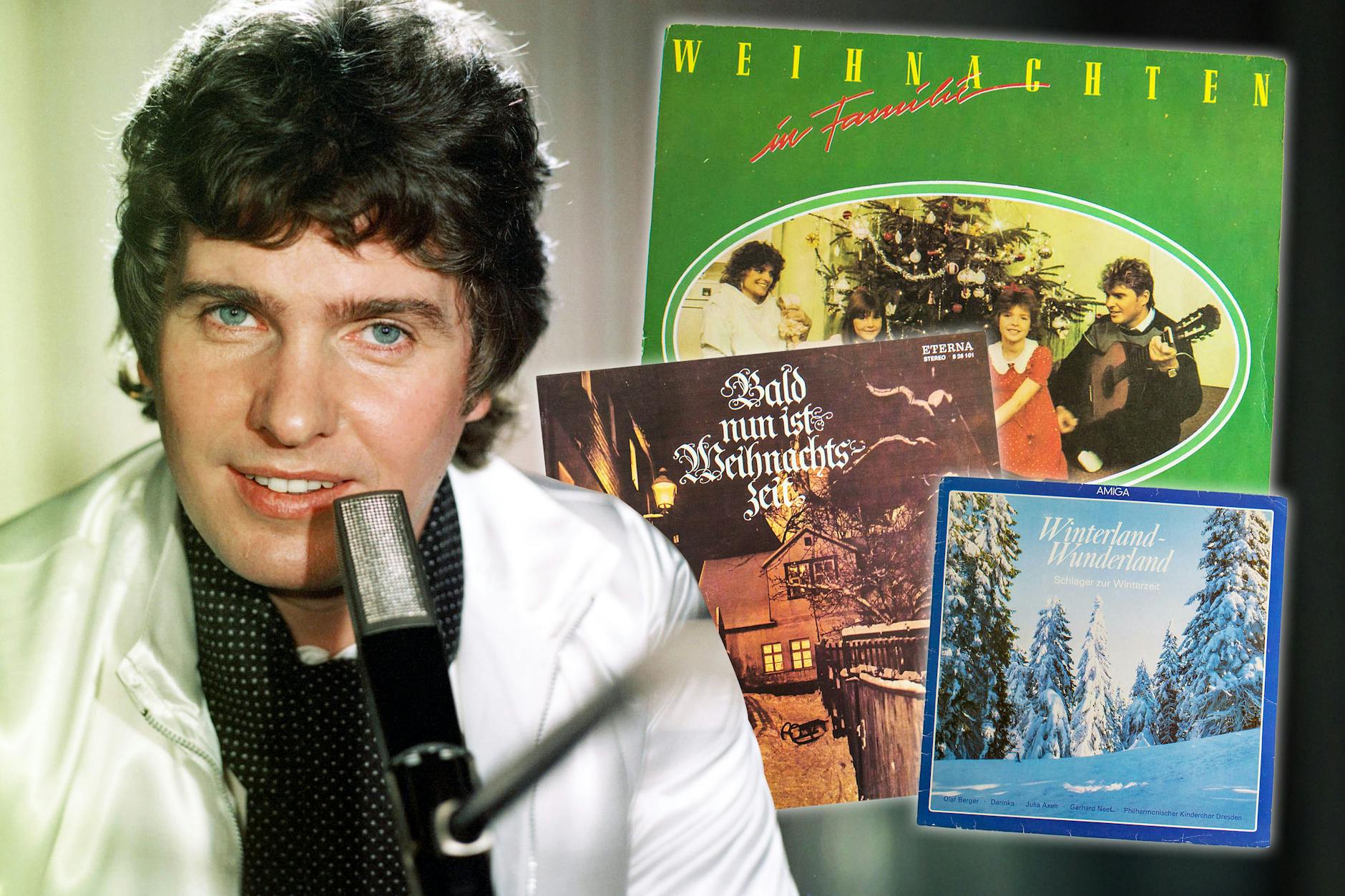 In der DDR gab es viele Weihnachtsschallplatten, deren Musik den Menschen im Osten das Fest versüßte. Einige werden auch heute noch gespielt – etwa „Weihnachten in Familie“ von Frank Schöbel.