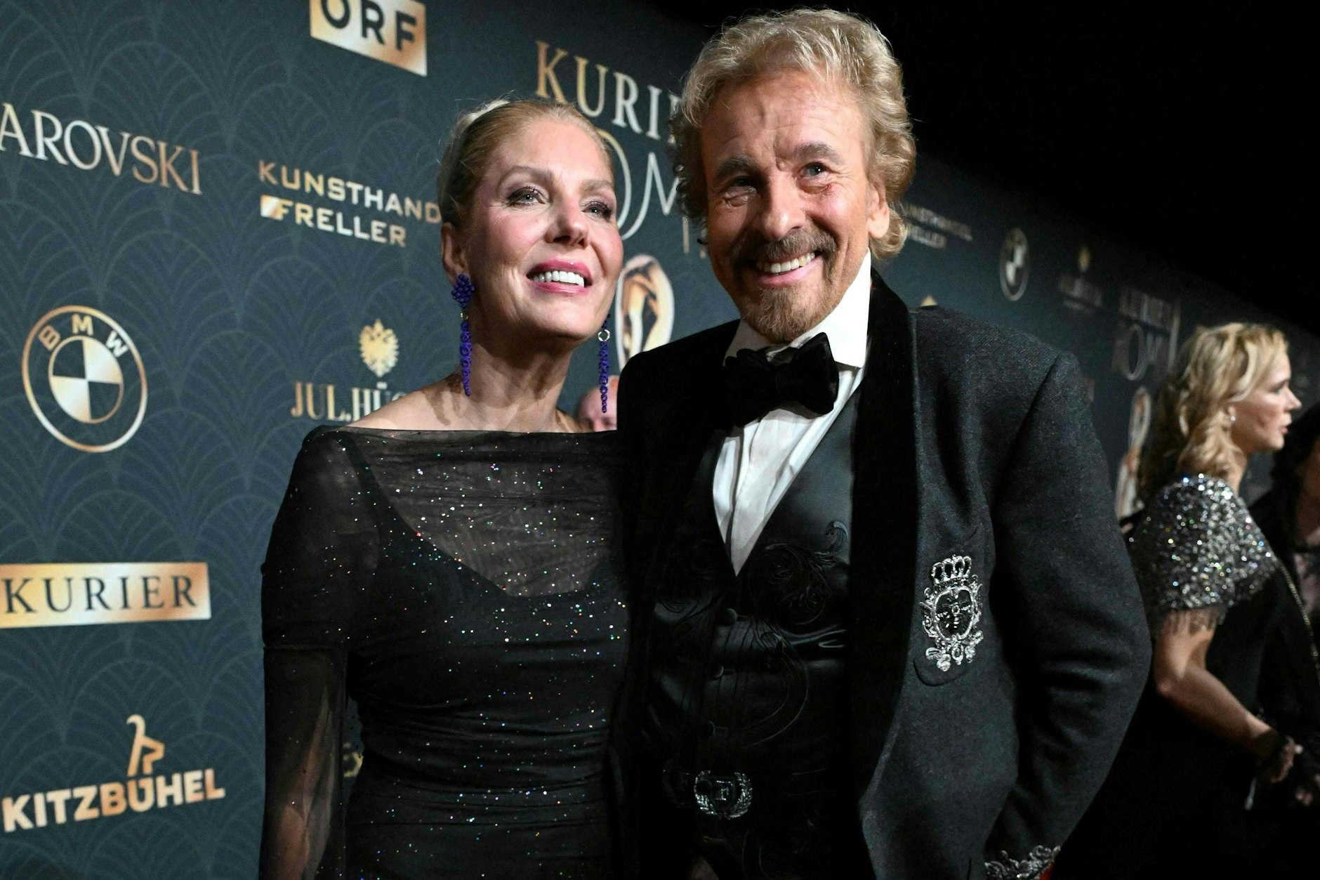 Thomas Gottschalk und seine Frau Karina bei ihrem Auftritt am Freitag in Kitzbühel bei der Romy-Gala
