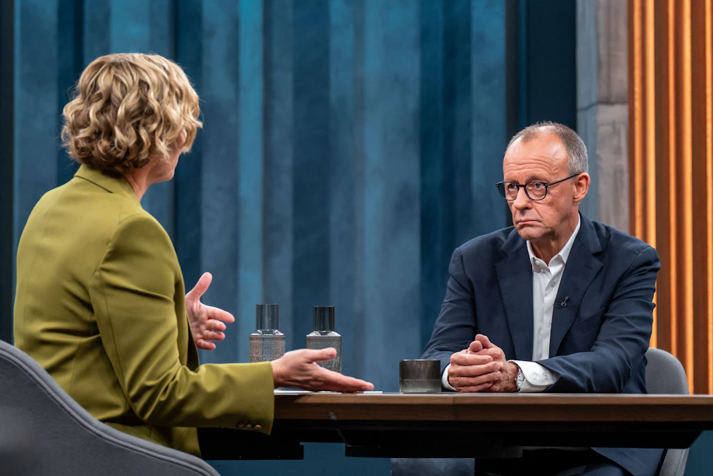 Friedrich Merz bei der Talkshow von Caren Miosga