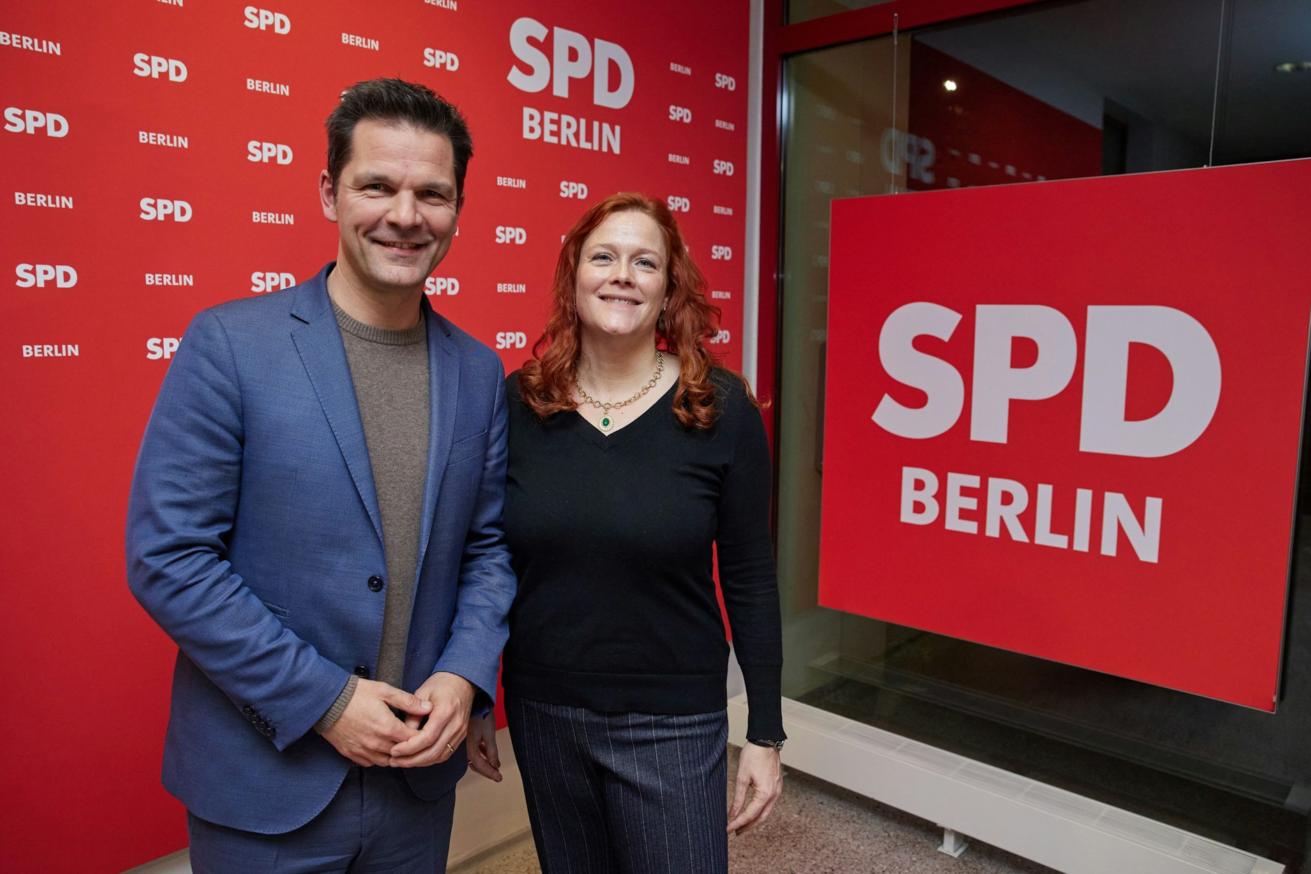 Steffen Krach und Bettina König (beide SPD) bilden den neuen SPD-Landesvorstand.