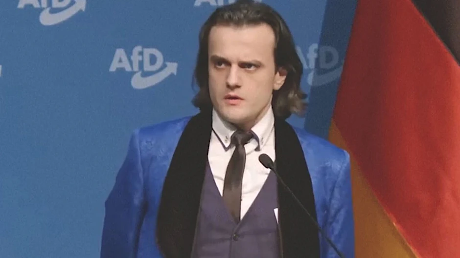 Alexander Eichwald sorgte bei seiner Rede in Gießen für Fassungslosigkeit.