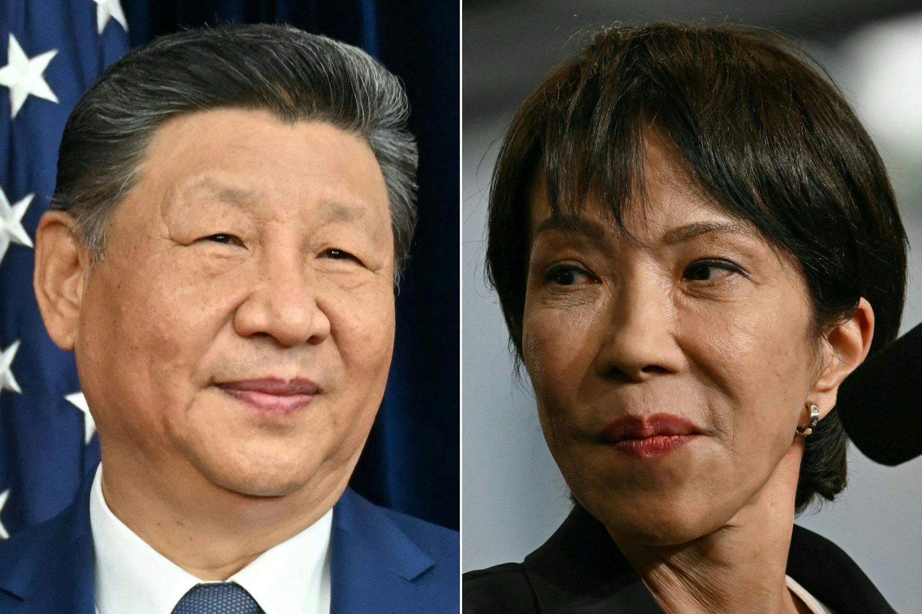 Chinas Präsident Xi Jinping und Japans Premierministerin Sanae Takaichi