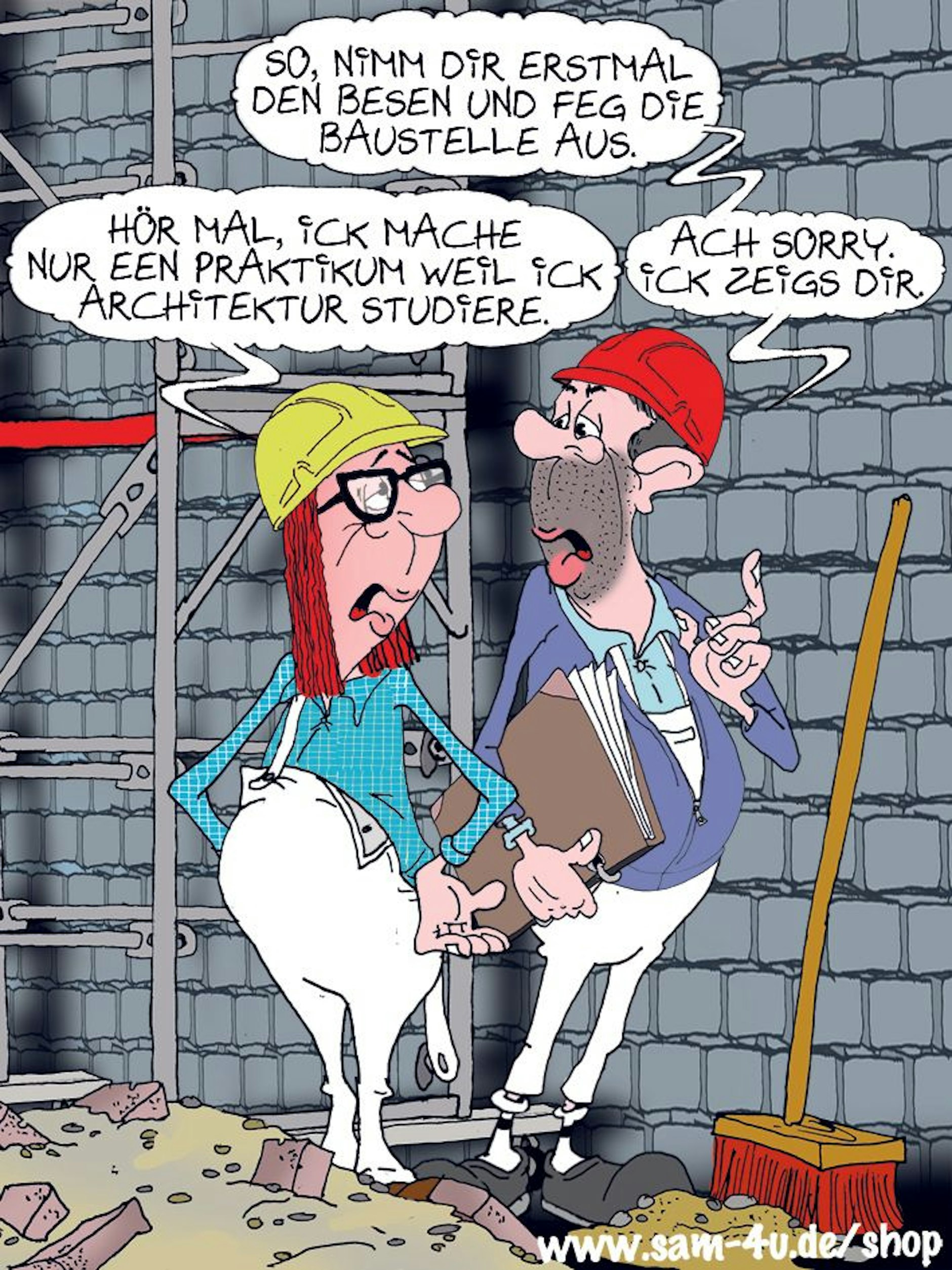 Lust auf unseren Cartoon des Tages? Jeden Tag verzaubert Sie unser Zeichner Sam Paff aus Berlin mit seinem besonderen Humor.