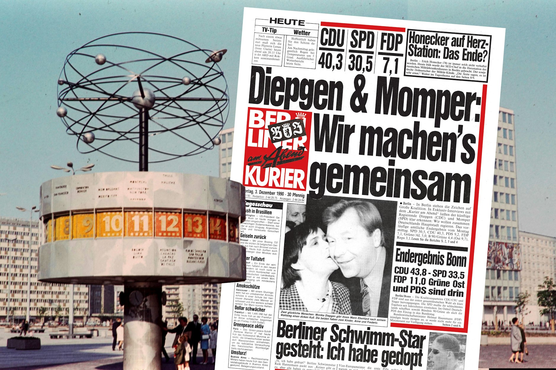 Vor 35 Jahren bekam Berlin eine neue Zeitung: Aus der BZ am Abend wurde der Berliner KURIER - am 3. Dezember 1990 erschien die ersten echte KURIER-Ausgabe.
