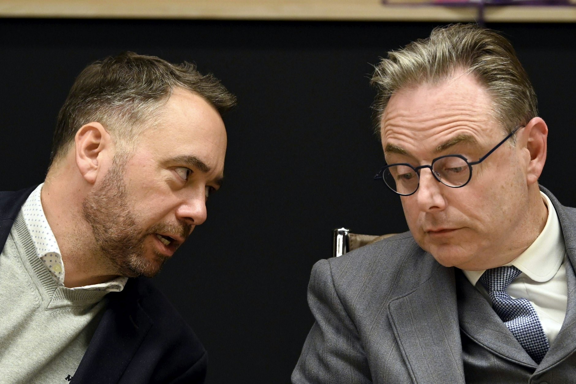 Sagen Nein zu den Plänen der EU-Kommission: Belgiens Außenminister Maxime Prevot (l.) und Ministerpräsident Bart De Wever