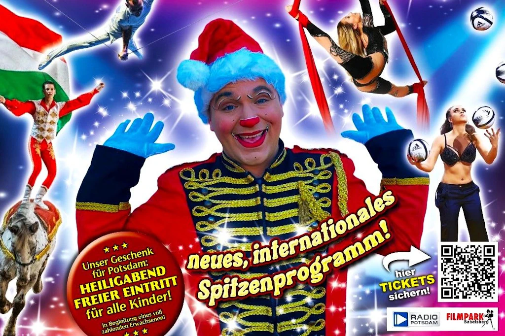 Potsdamer Weihnachtscircus 20.12.-5.1.2026 | Tickets!