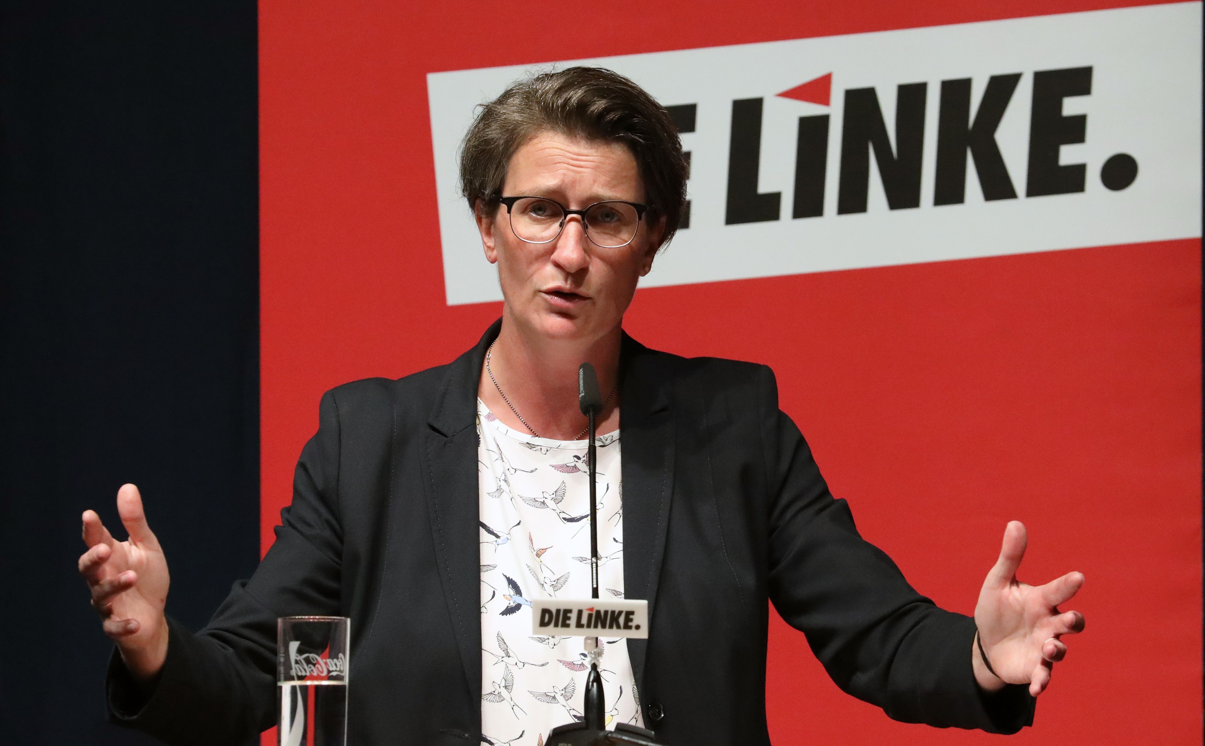 Image - Rücktritt gefordert: Linken-Politikerin reißt Deutschland-Fahnen ab