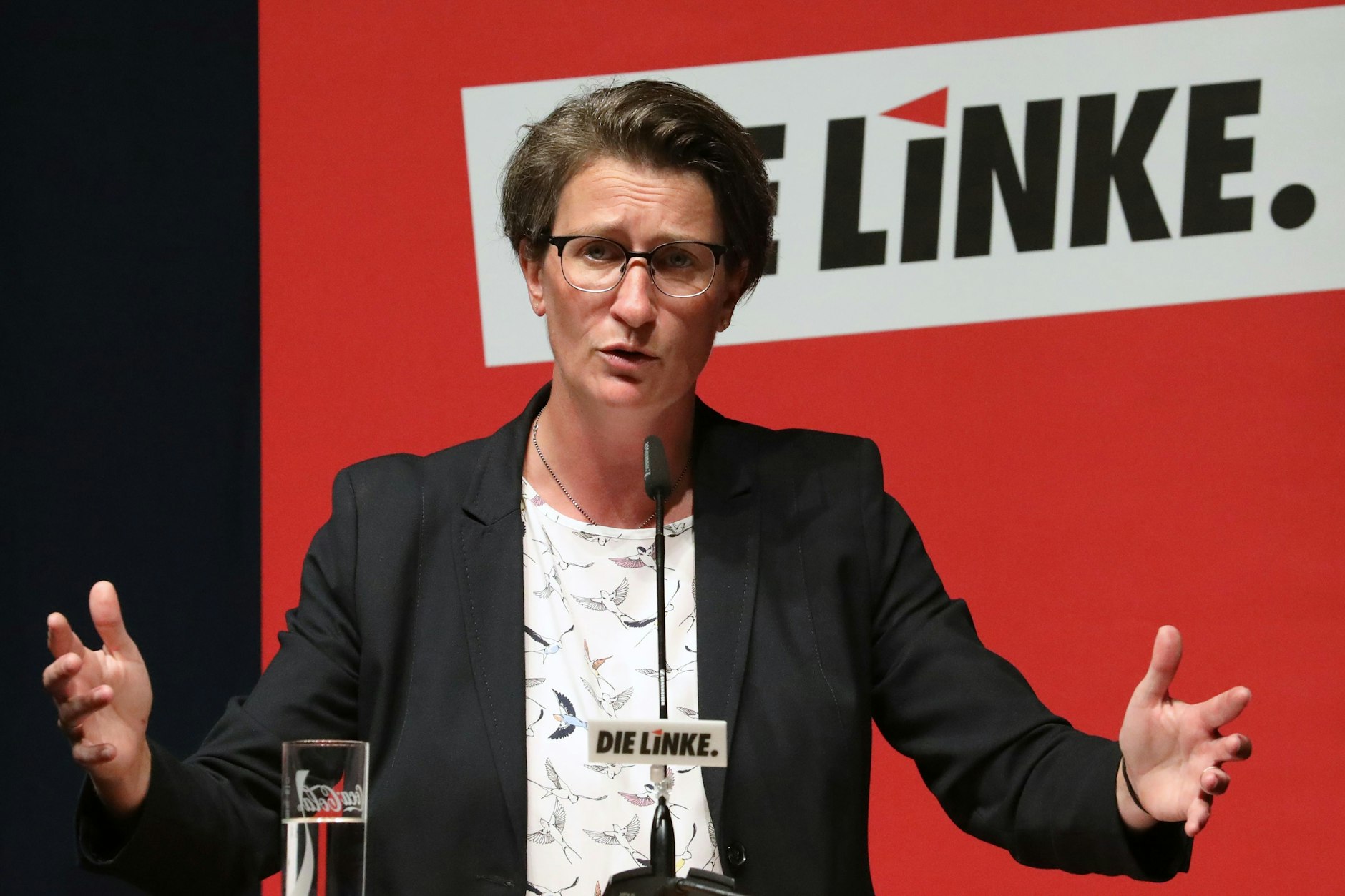 Die Linken-Politikerin Wenke Brüdgam steht wegen des Herunterreißens von Deutschland-Fahnen massiv in der Kritik.