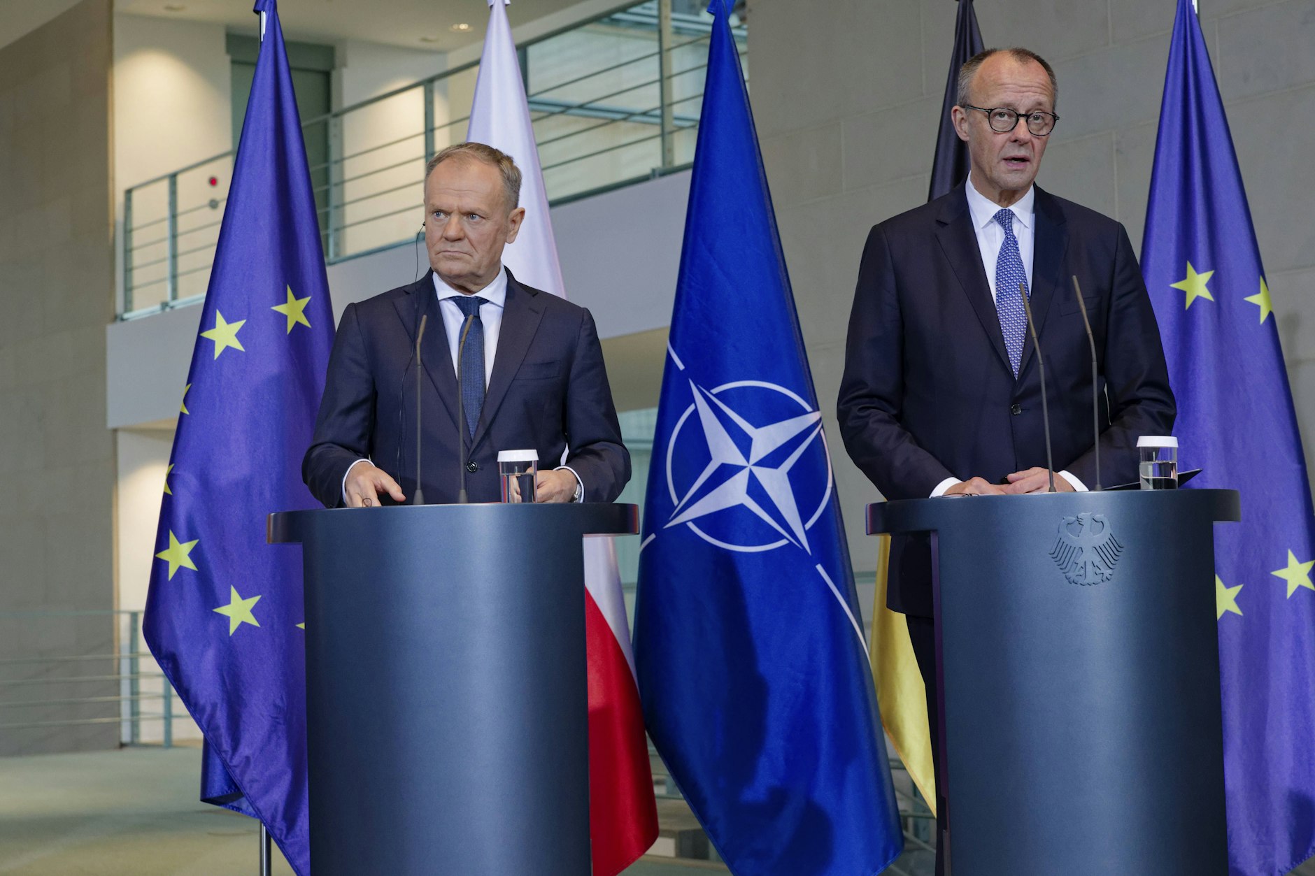 Donald Tusk und Friedrich Merz in Berlin