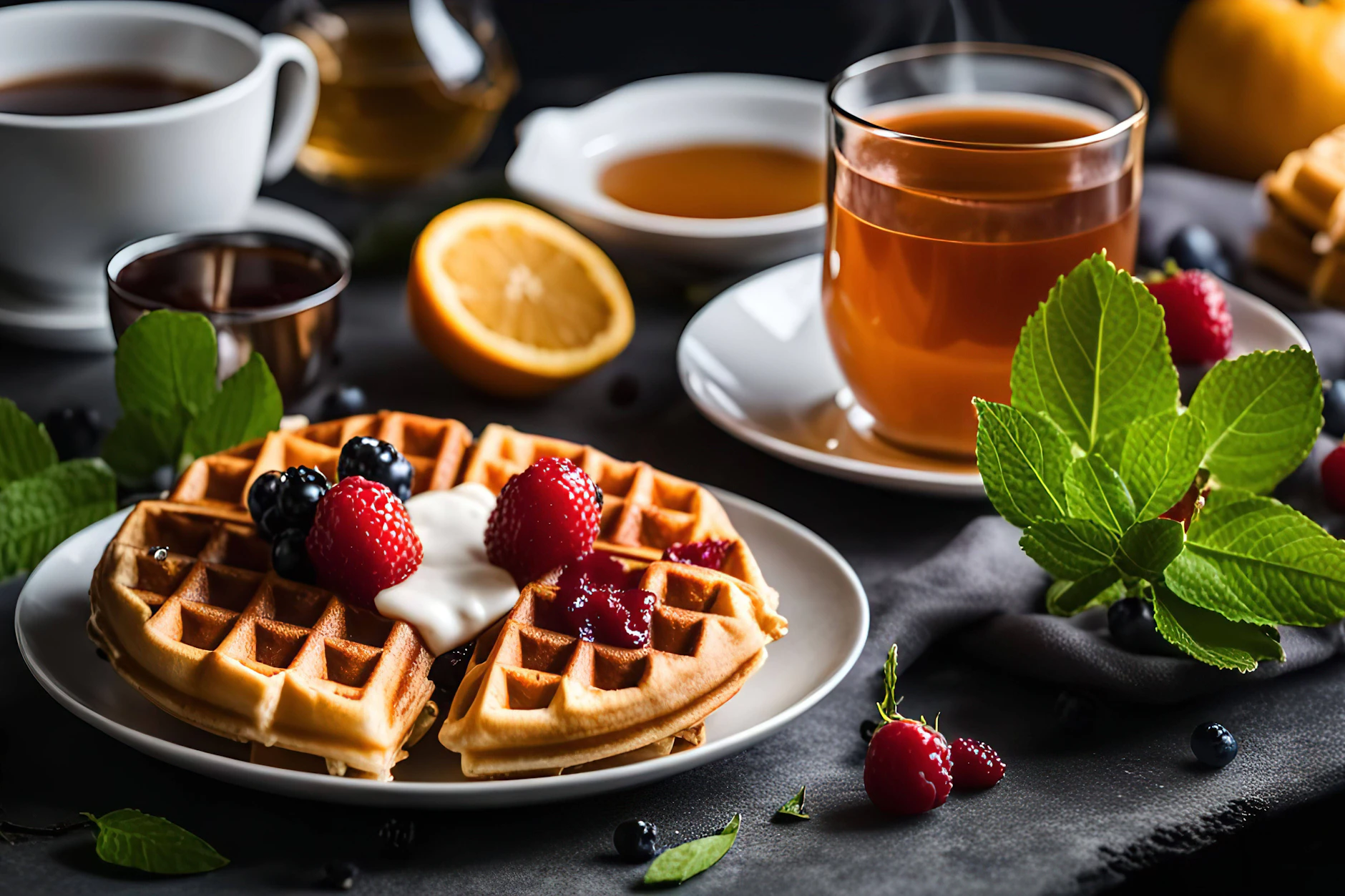 Beeren, Tee und Kaffee – dieses Frühstück dürfte den Studienautoren gefallen.