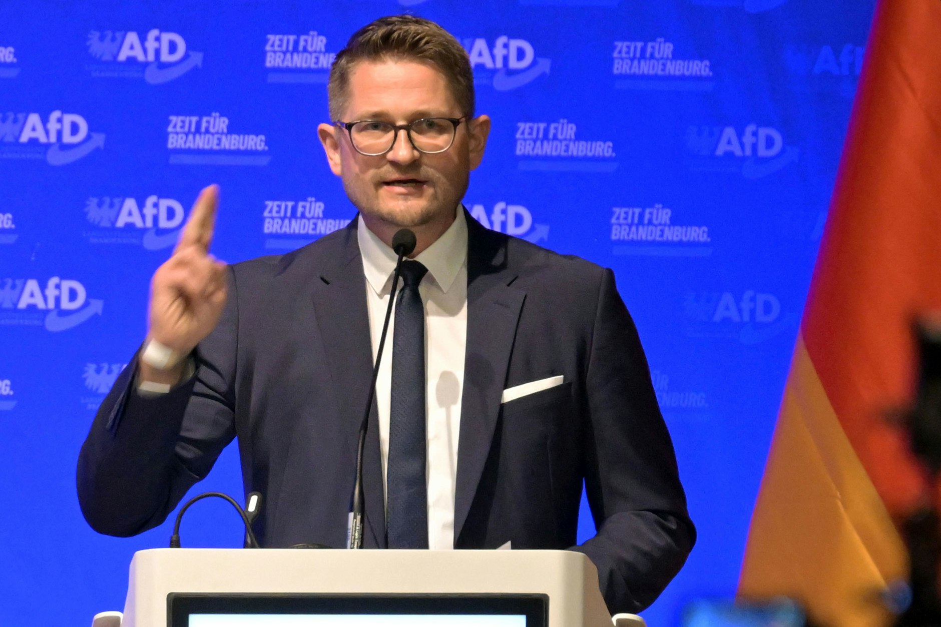 René Springer, Landesvorsitzender der AfD Brandenburg, verurteilte das Nein zum Schülerpraktikum scharf.