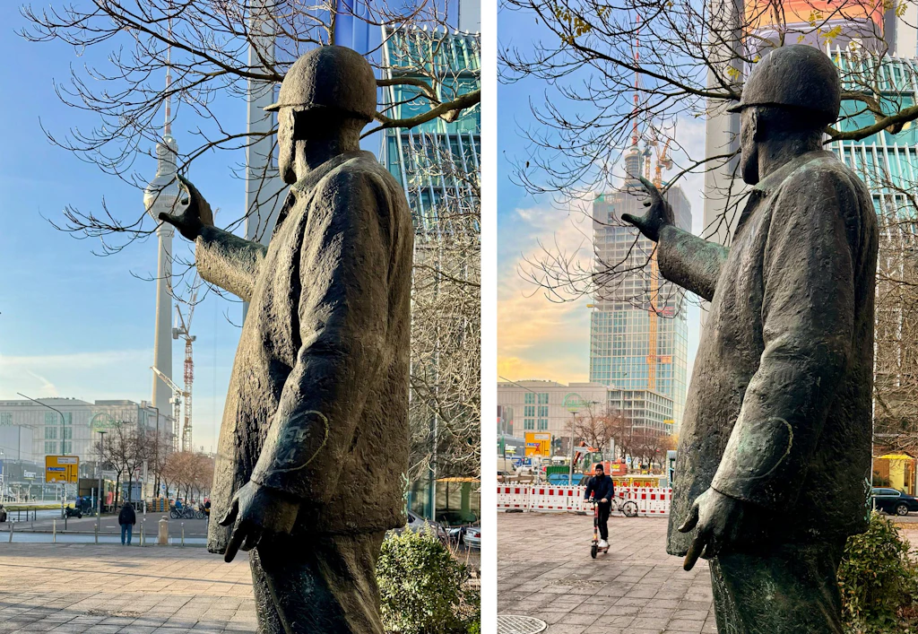 Neues Hochhaus am Alex: „The Berlinian“ schiebt sich zwischen Bauarbeiter und Fernsehturmkugel