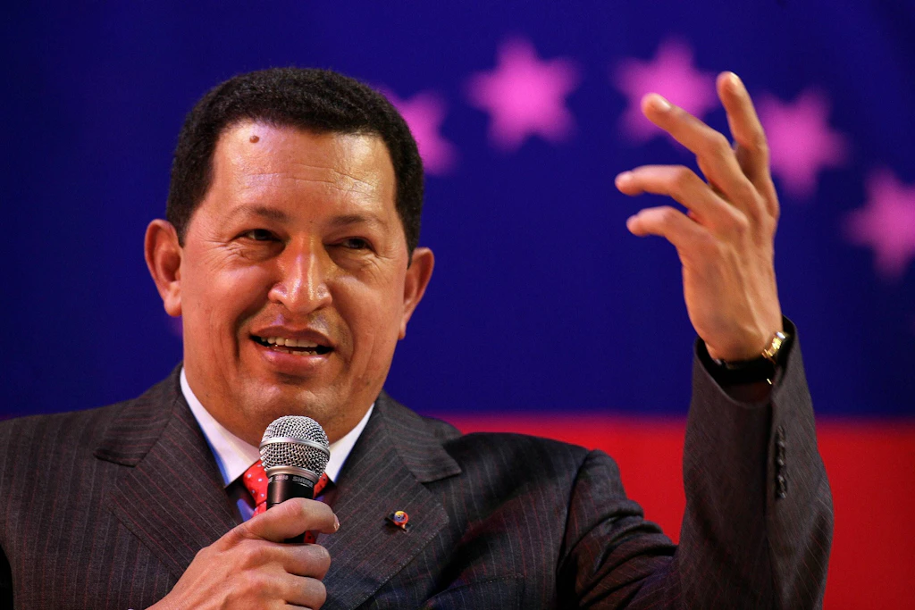 Hugo Chávez bei einer Veranstaltung in London, 2006