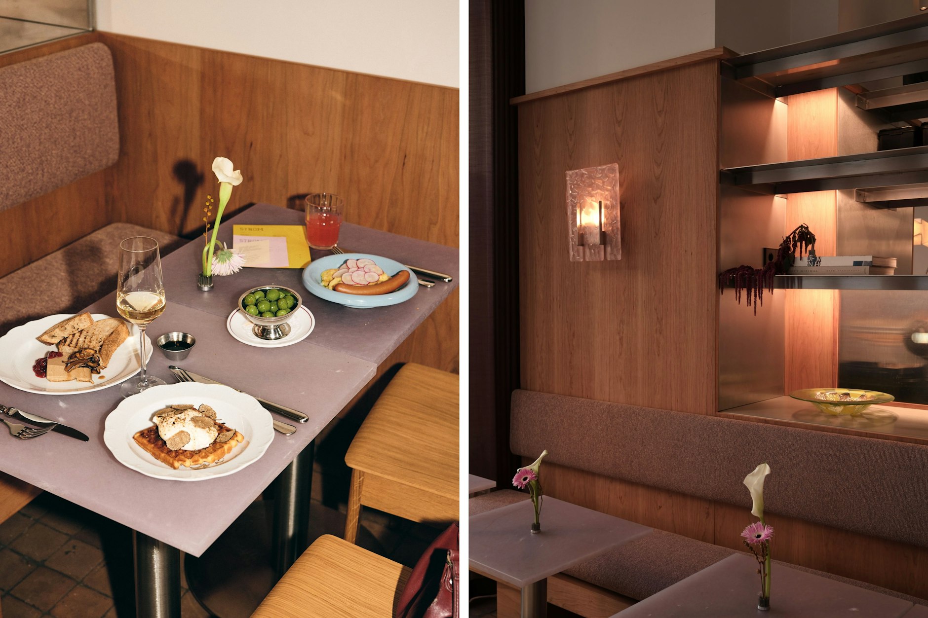 Warmes Holz, durchgestylte Regale: Bei Strom in Mitte wird auf Details geachtet.