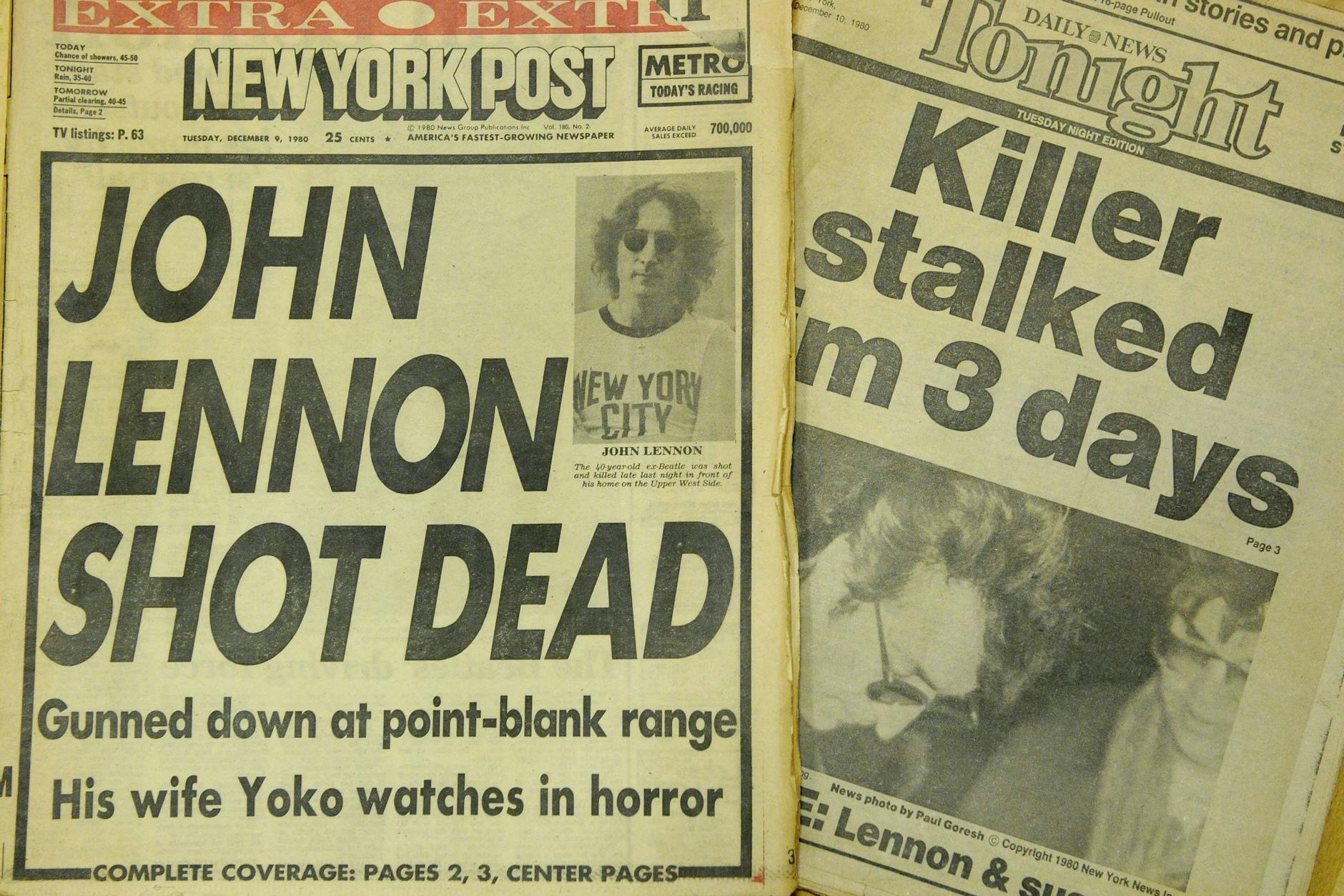 9. Dezember 1980: Der Mord an John Lennon ist am Morgen nach der Tat die Schlagzeile in den New Yorker Zeitungen. Auch in der DDR sind die Menschern entsetzt und trauern um den Ex-Beatle.