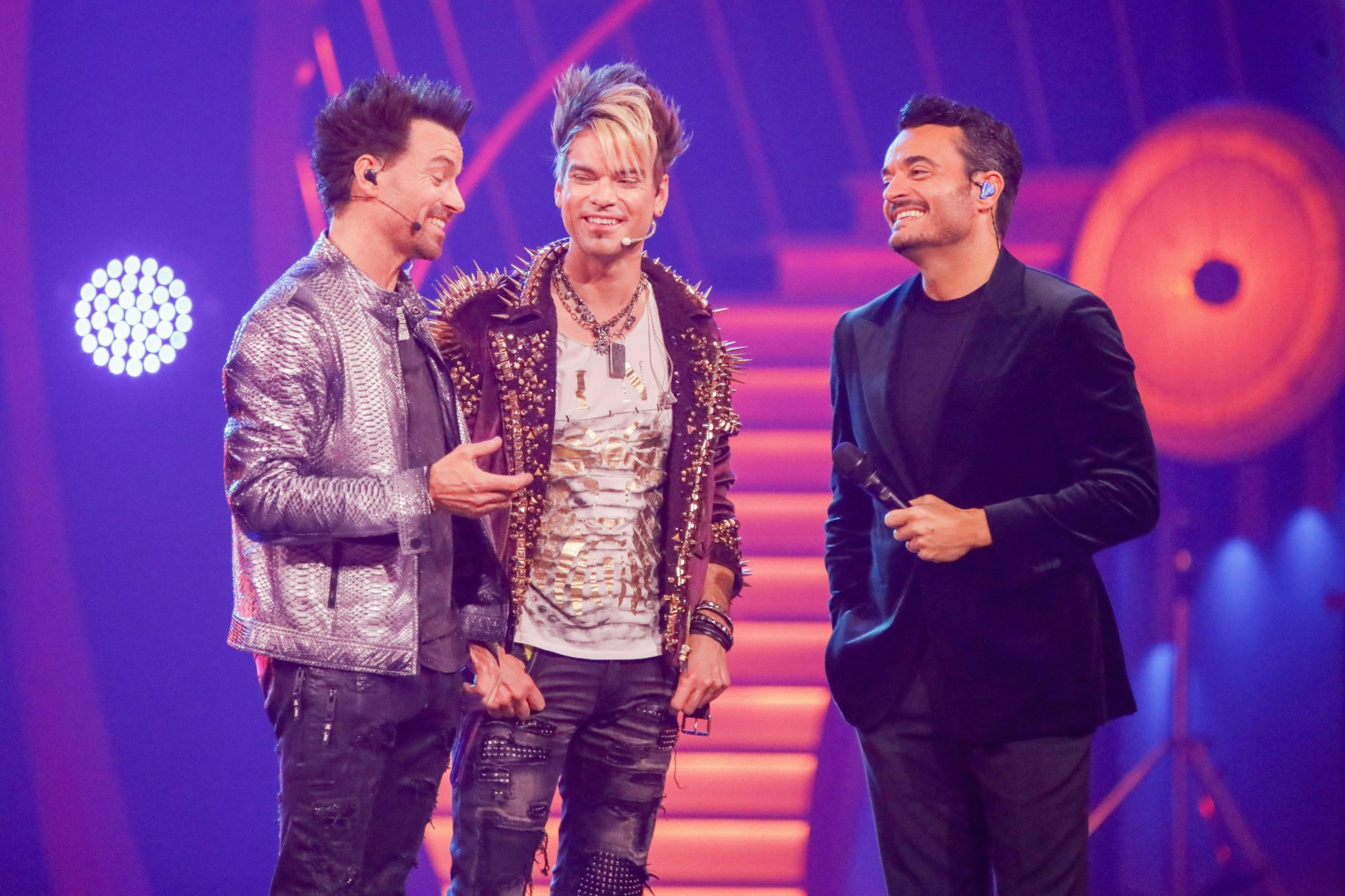 Die Ehrlich Brothers Andreas und Chris Ehrlich (links) und Giovanni Zarrella kennen sich bereits aus dem Fernsehen.