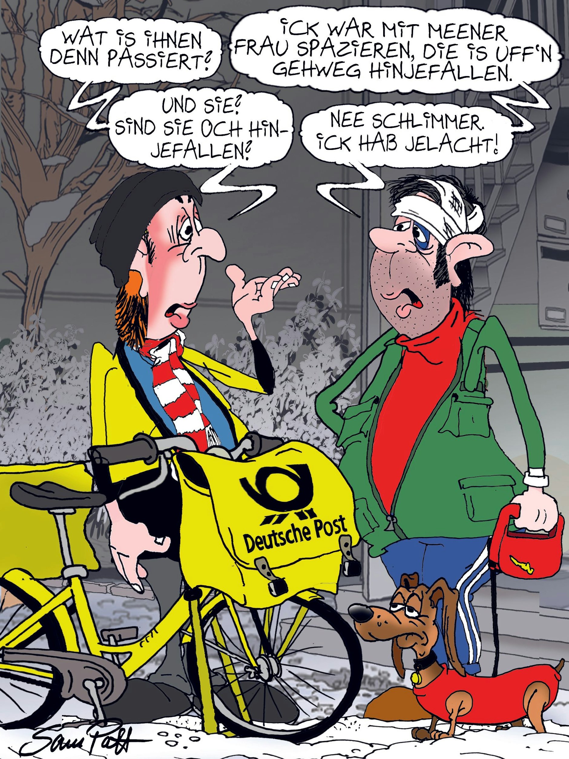 Der Cartoon des Tages entführt Sie in unserer Rubrik Witz des Tages auch heute in die schöne Welt des Berliner Humors. Genießen Sie den Ausflug!