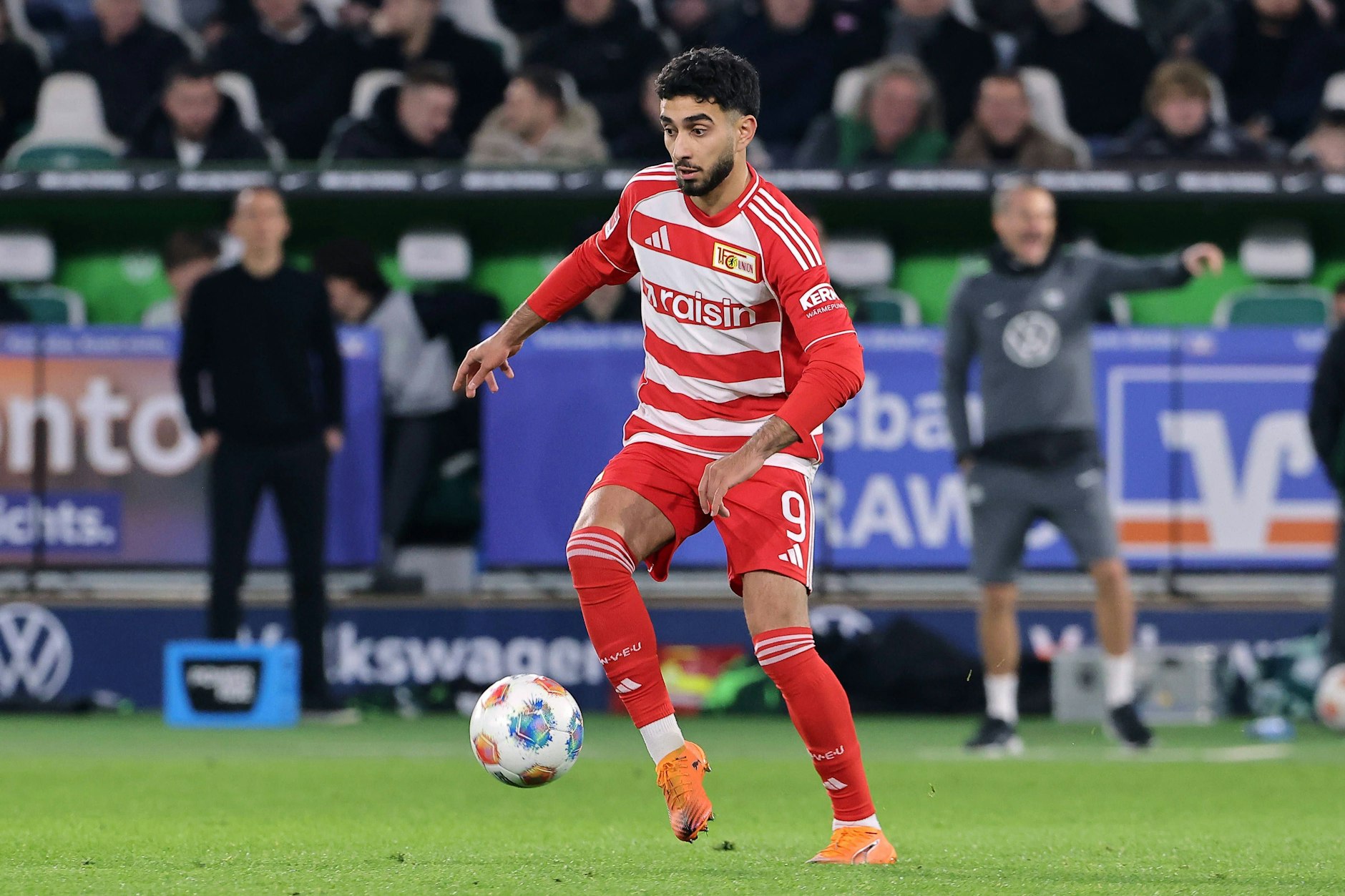 Livan Burcu kam bei der Niederlage in Wolfsburg erstmals für den 1. FC Union Berlin in der Bundesliga zum Einsatz.
