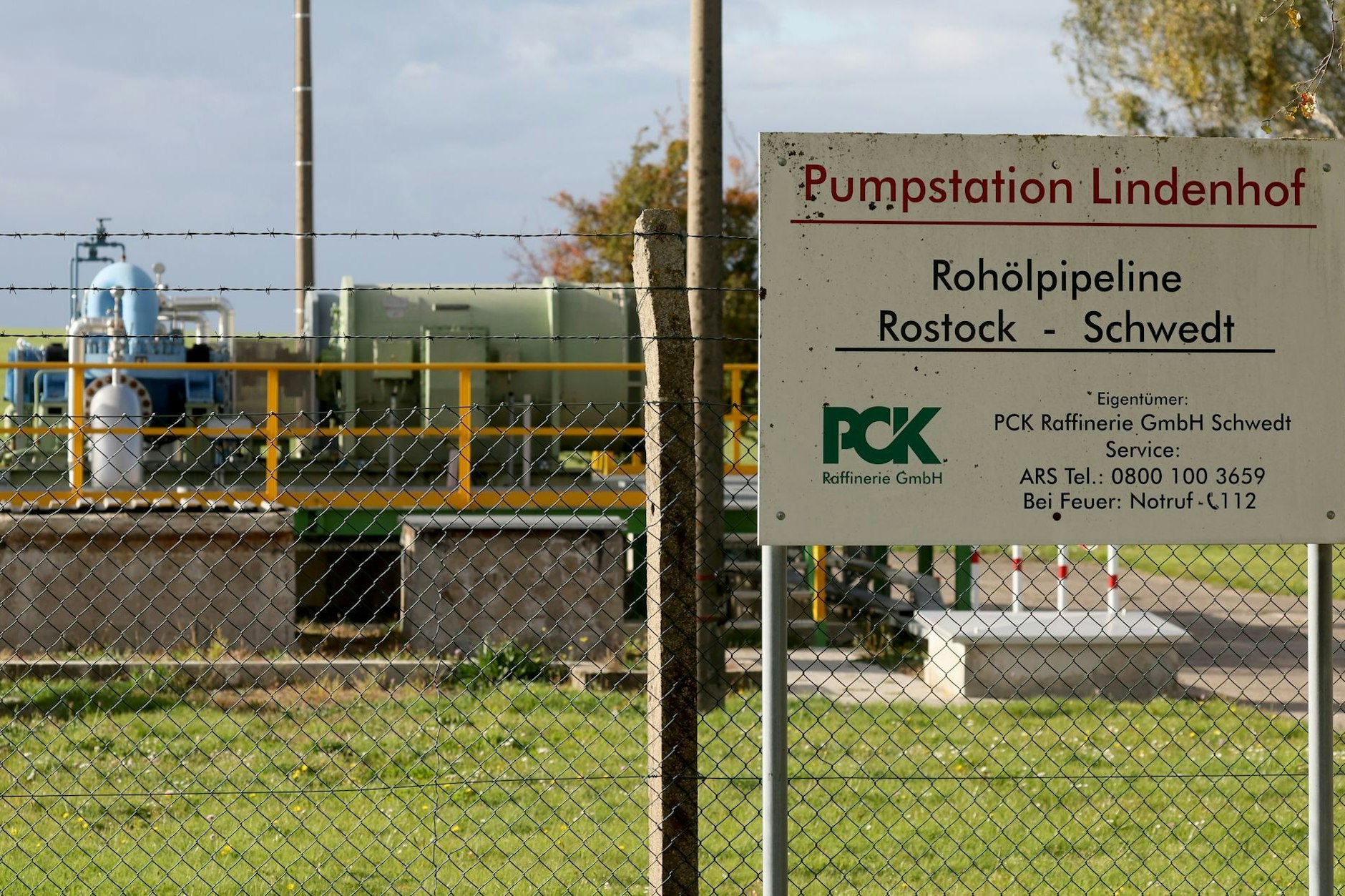Eine Pumpstation der Raffinerie PCK Schwedt.