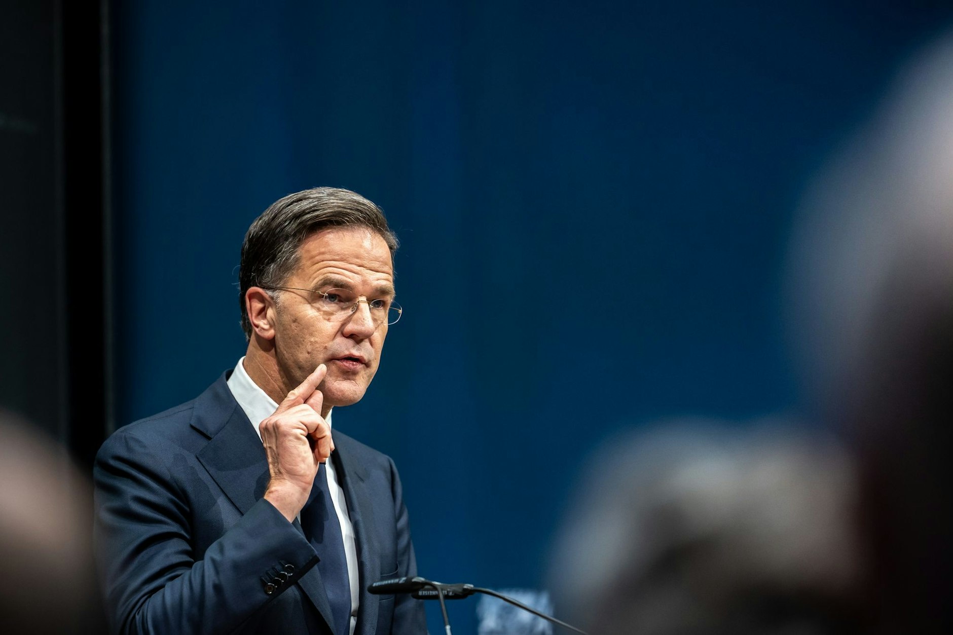 Nato-Generalsekretär Mark Rutte hält eine Rede in den Räumen der Bayerischen Landesvertretung in Berlin.