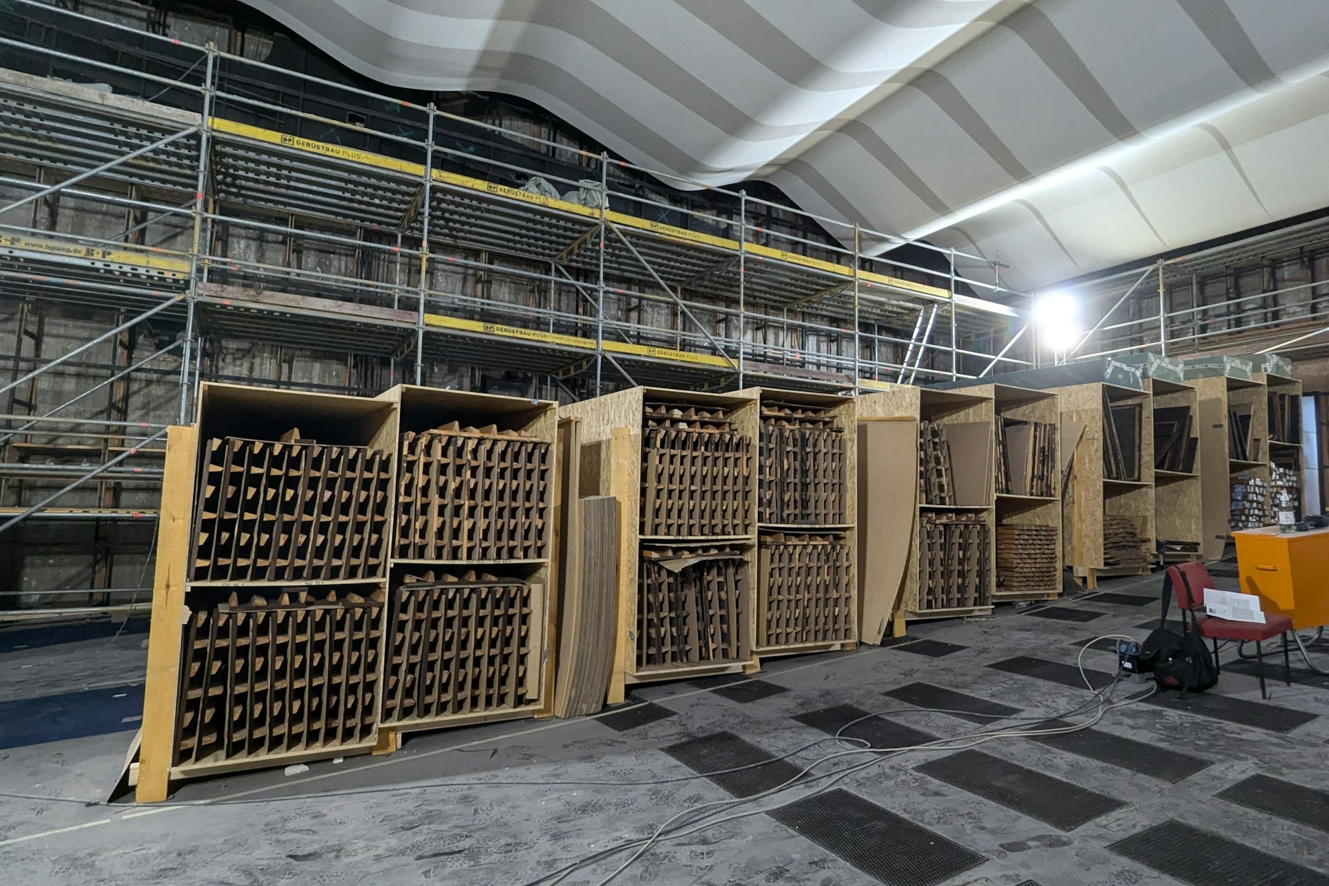 Ein Blick in das innere des Kino International. Die Bauarbeiten sind auf der Zielgeraden.