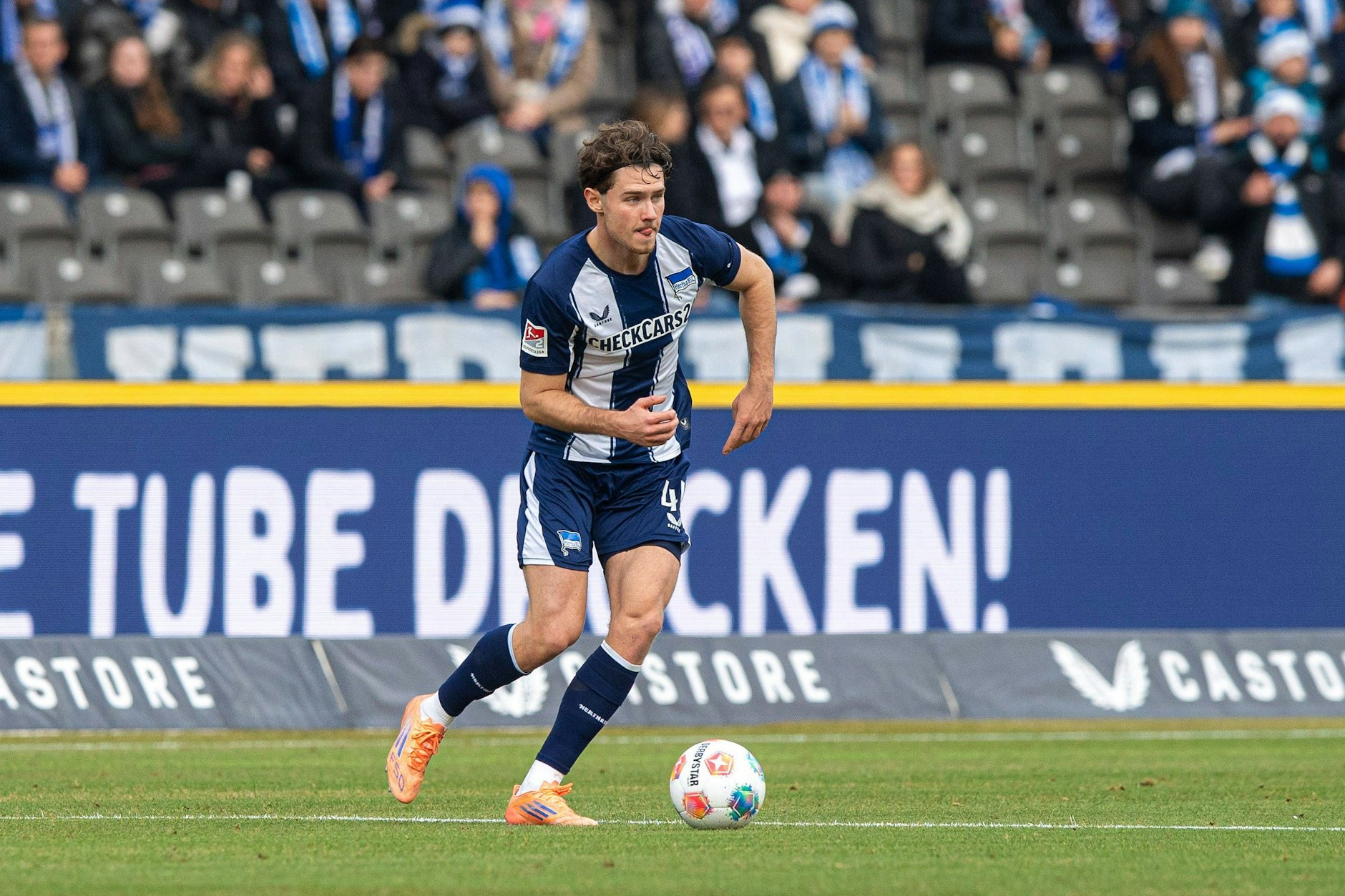 Hertha-Verteidiger Linus Gechter ist bei Trainer Stefan Leitl Stammspieler. Seinen ersten Durchbruch erlebte er beim Auswärtsspiel in Fürth vor knapp vier Jahren.