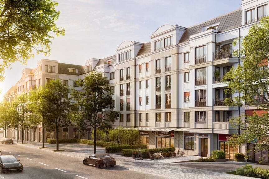 So sieht die Visualisierung des Bauprojekts Karlotta aus.