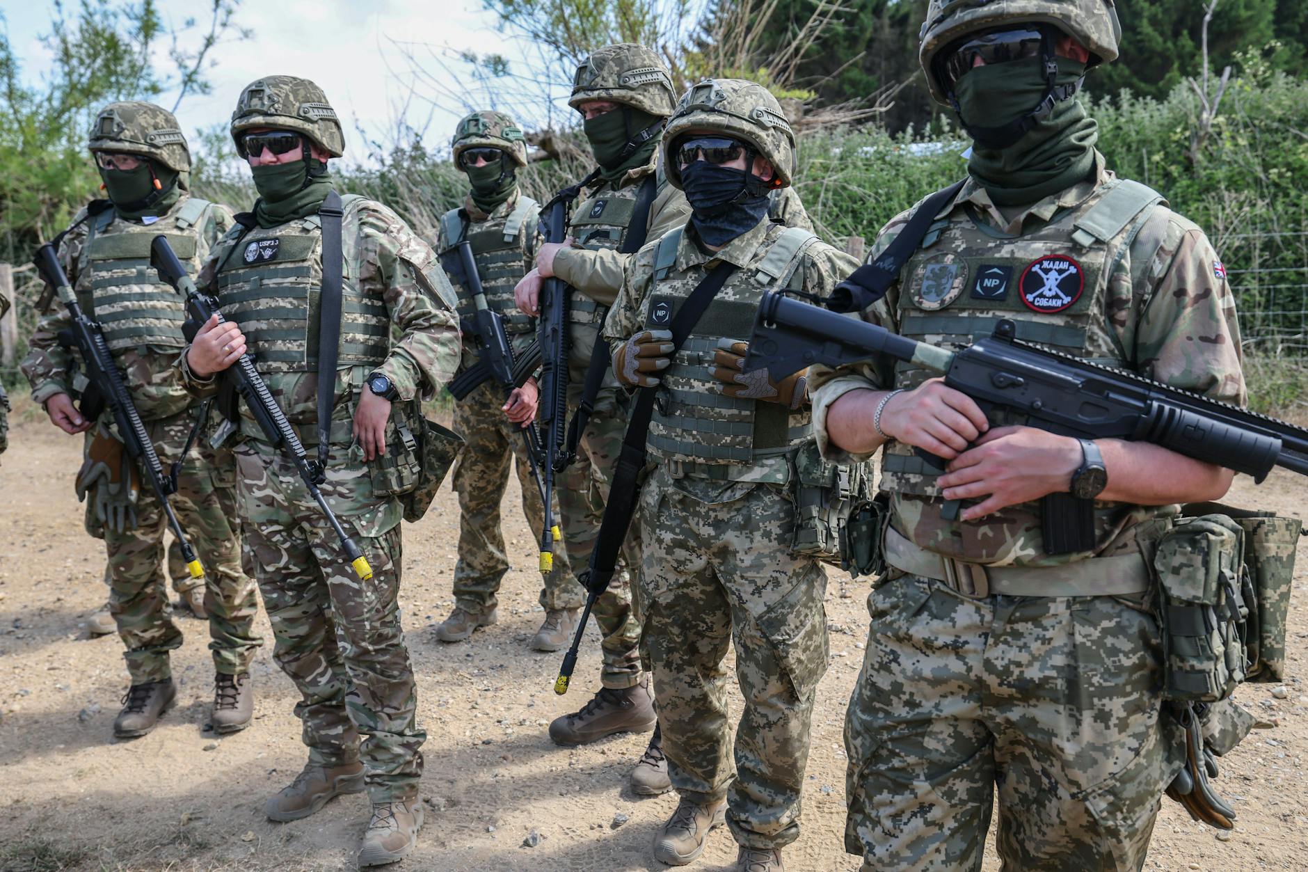 Ukrainische Soldaten beim Training in England.