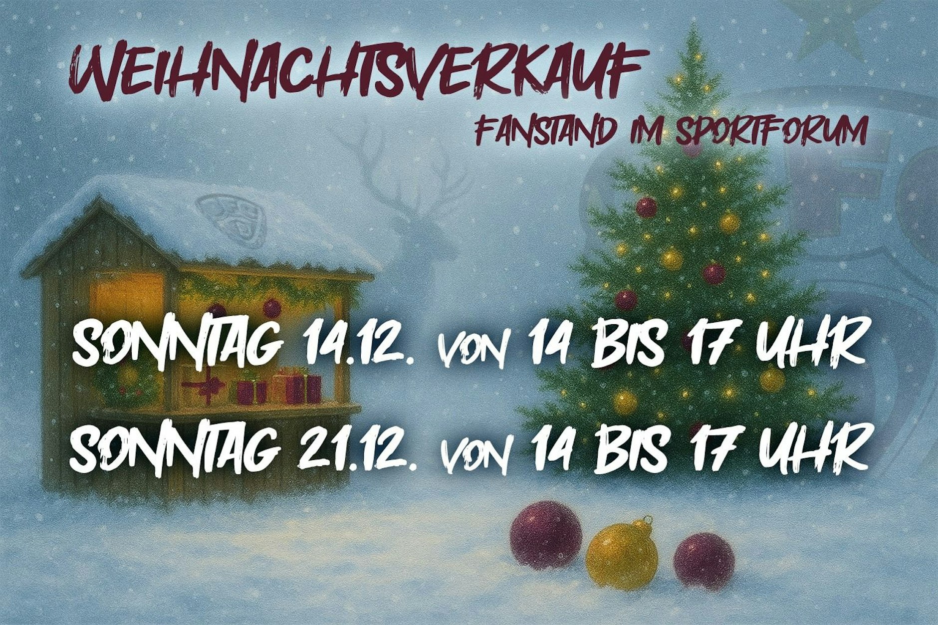 Auch beim BFC gibt es Weihnachtsbäume.