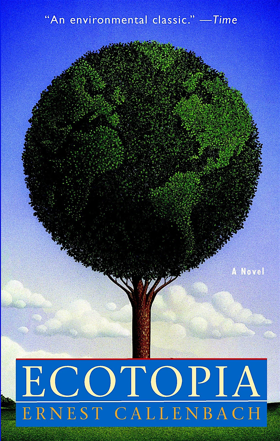 Cover des 1975 erschienenen Buchs „Ecotopia“ von Ernest Callenbach