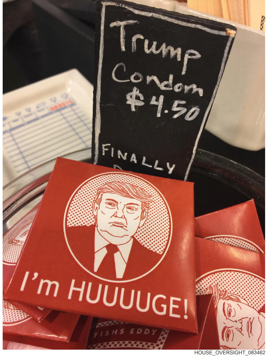 „Trump Kondome“ mit der Aufschrift „I