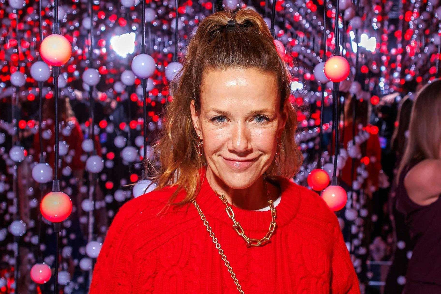 Alexandra Neldel im Erlebnismuseum Bubble Planet.