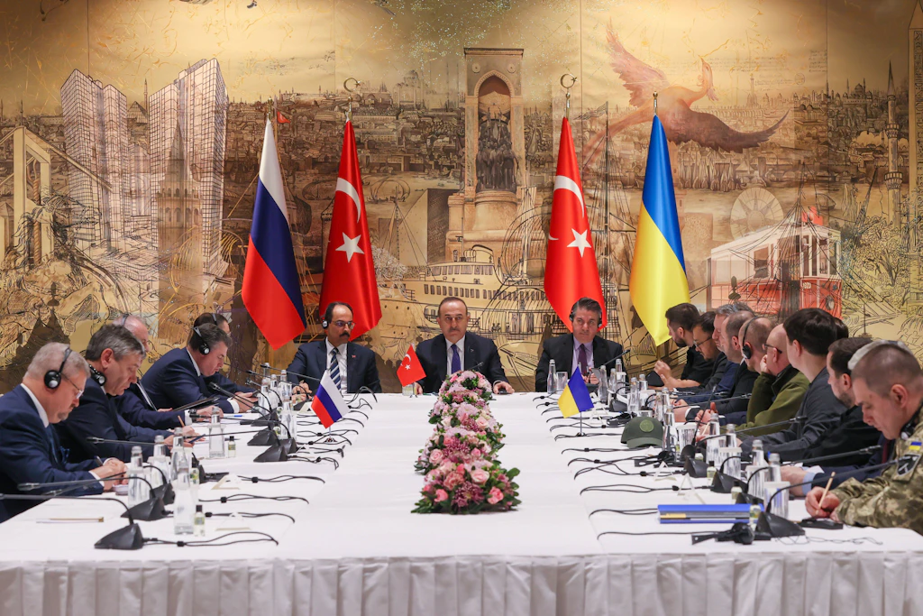 Russisch-ukrainische Verhandlungen in Istanbul, März 2022