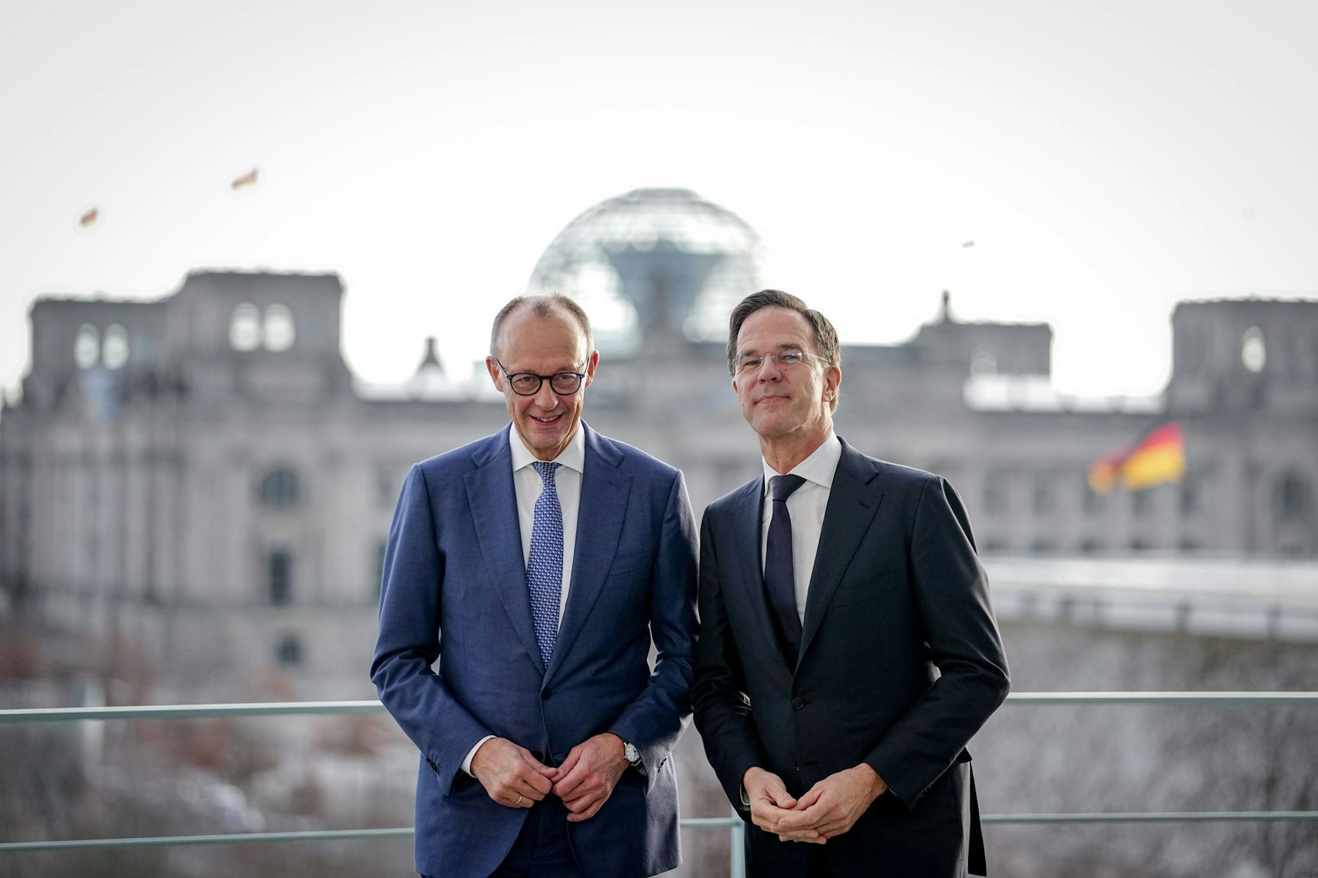 Bundeskanzler Friedrich Merz und Nato-Chef Mark Rutte in Berlin