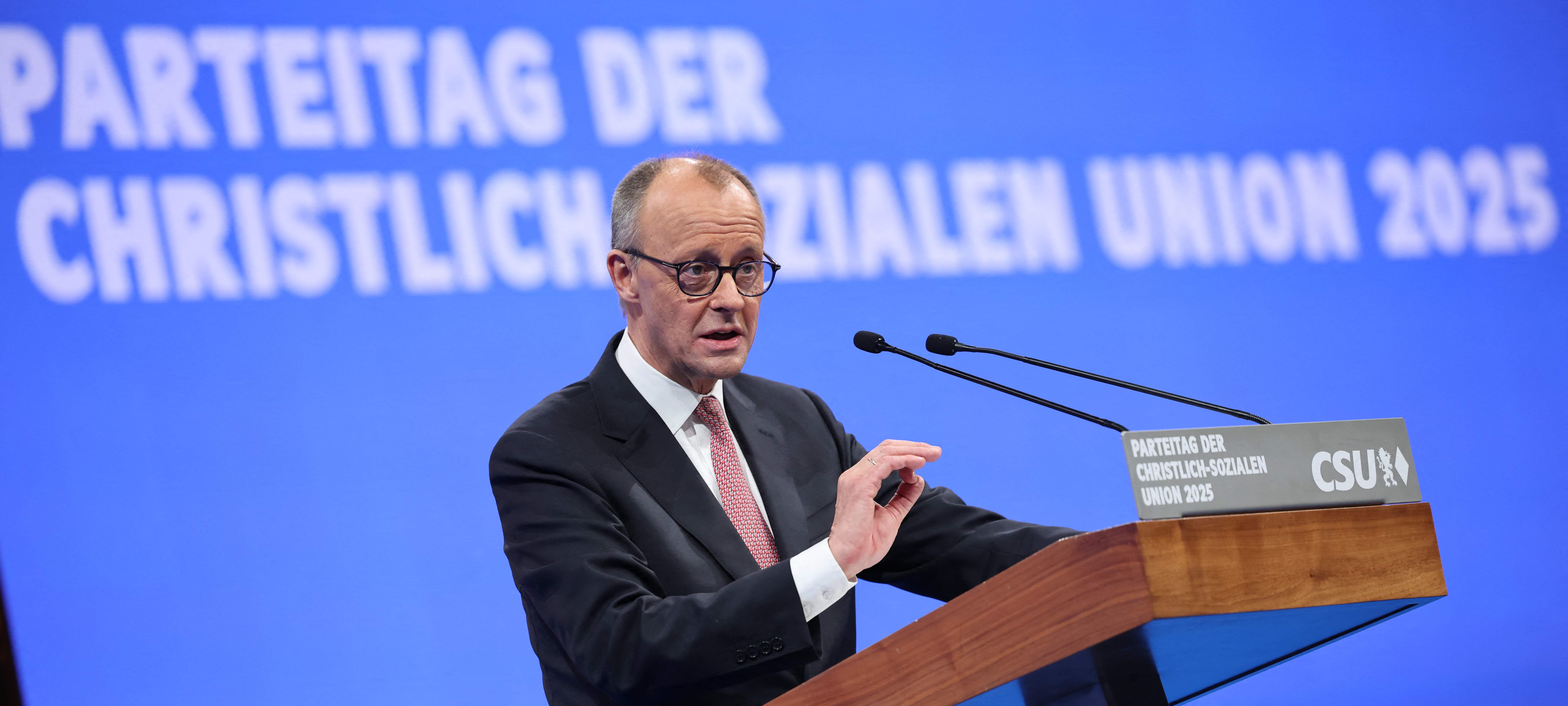 Image - Friedrich Merz lobt bei CSU-Parteitag schwarz-rote Koalition: „Keine bessere Regierung“