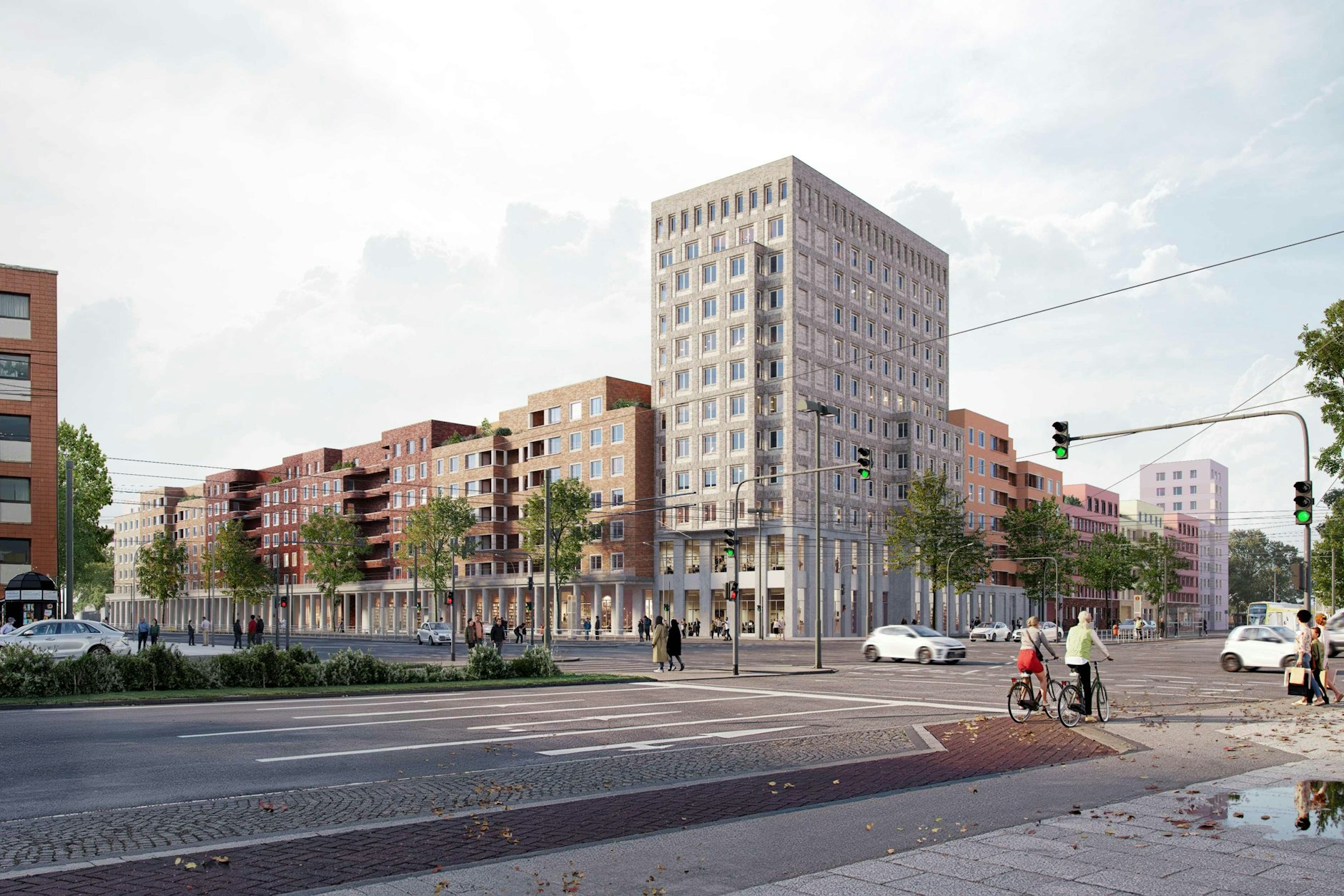 Plattenbauten, wo noch das SEZ steht: So soll der neue Kiez aussehen.