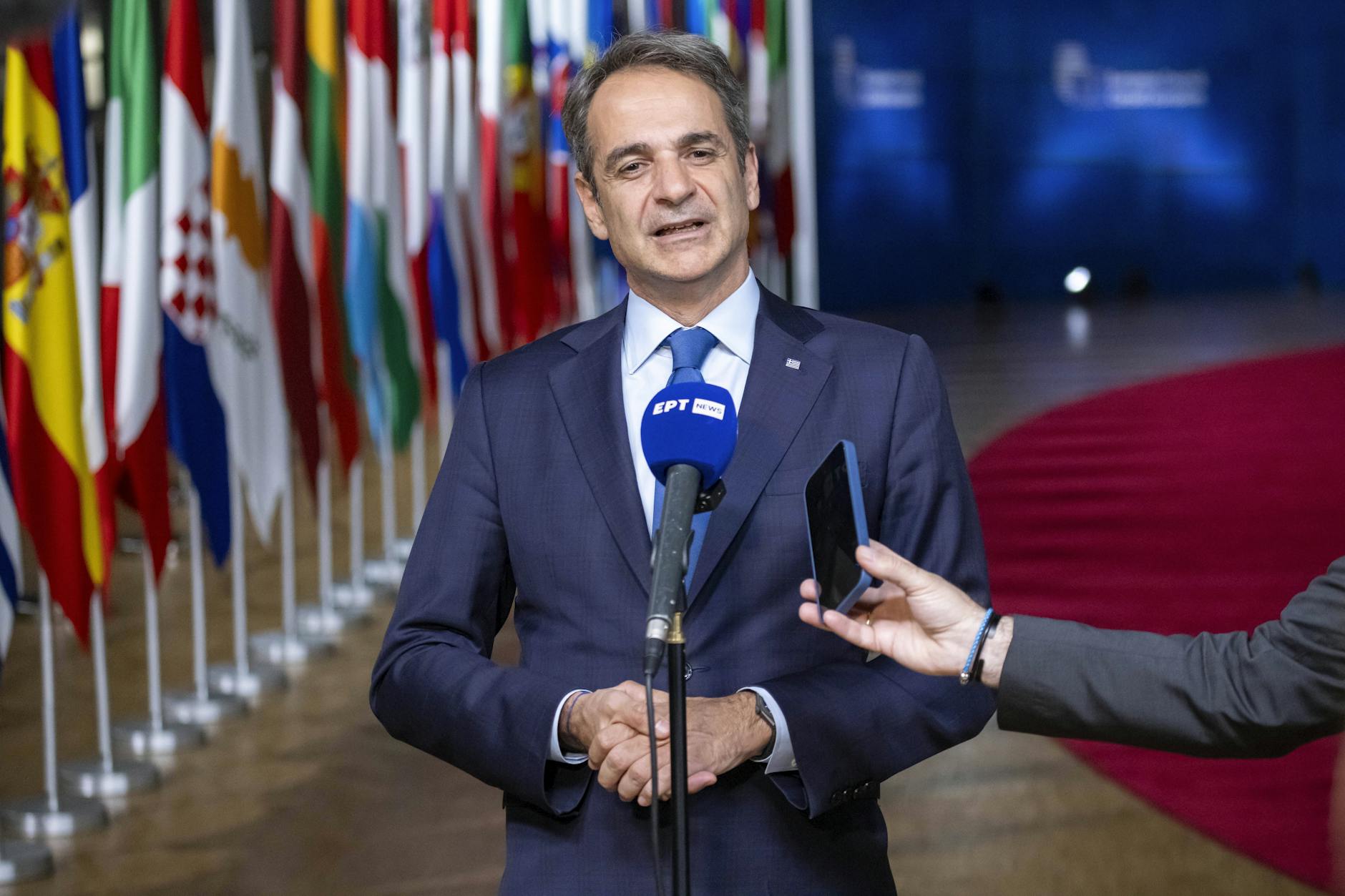 Griechenlands Premierminister Kyriakos Mitsotaki. Sein Land will Schulden aus dem ersten Hilfsprogramm der Schuldenkrise weit vor der Frist zurückzahlen.