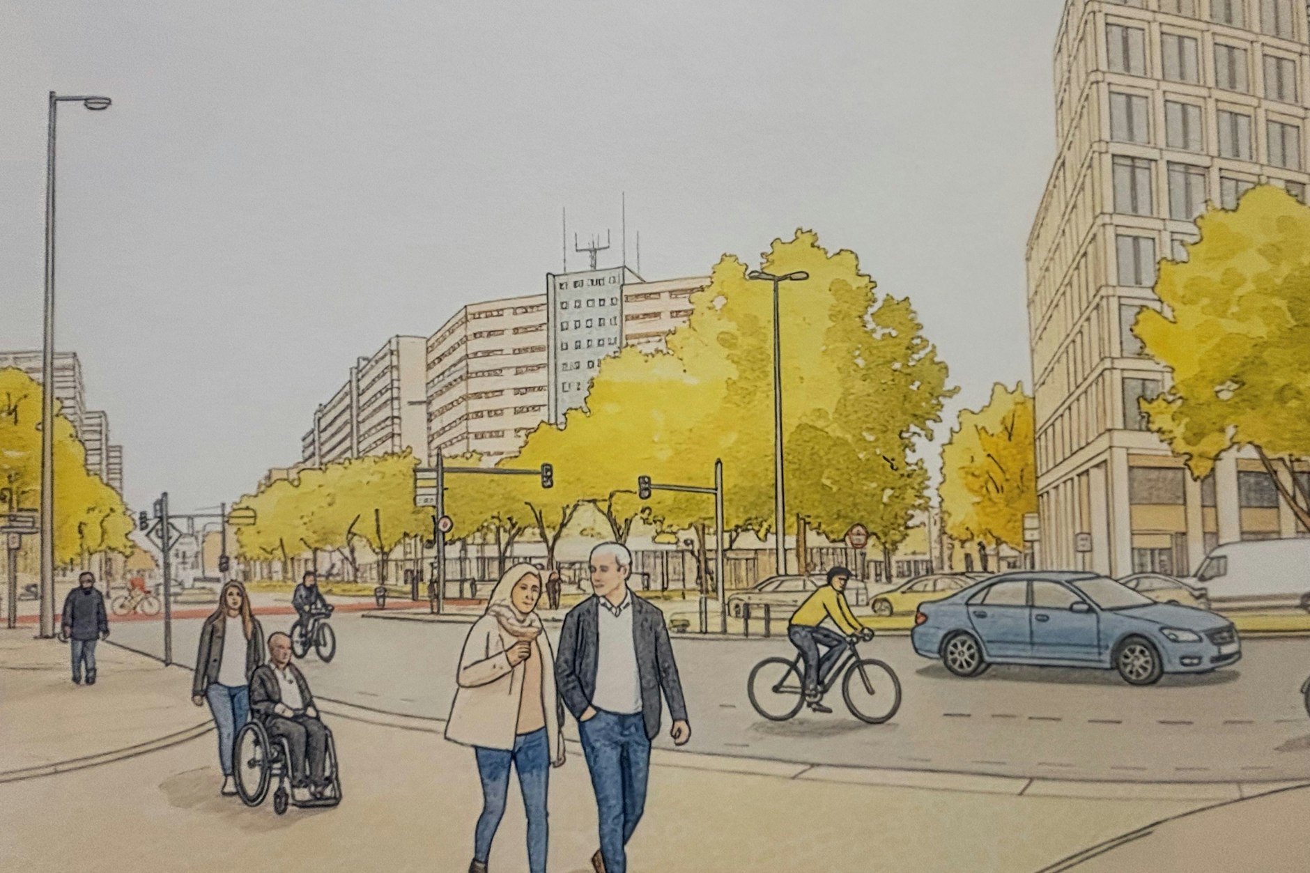 So stellen sich die Planer den Spittelmarkt in Mitte vor. Er soll als „multimodaler und attraktiver Stadtraum neu geordnet werden“.