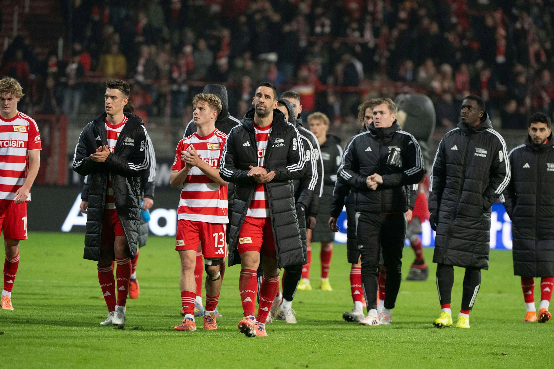 Spielt bald vier Jahre in Köpenick für den 1. FC Union Berlin: Mittelfeldspieler András Schäfer (3. v. l.).