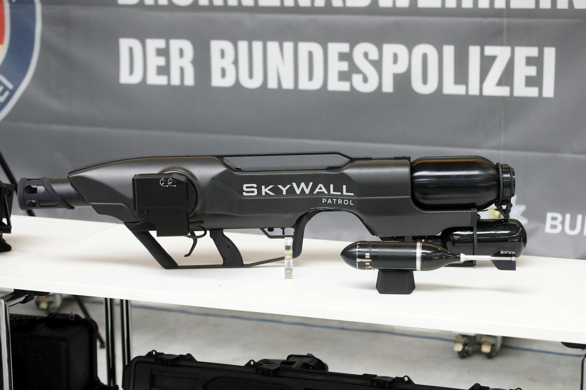 Präsentation von Technik der Drohnenabwehreinheit der Bundespolizei.