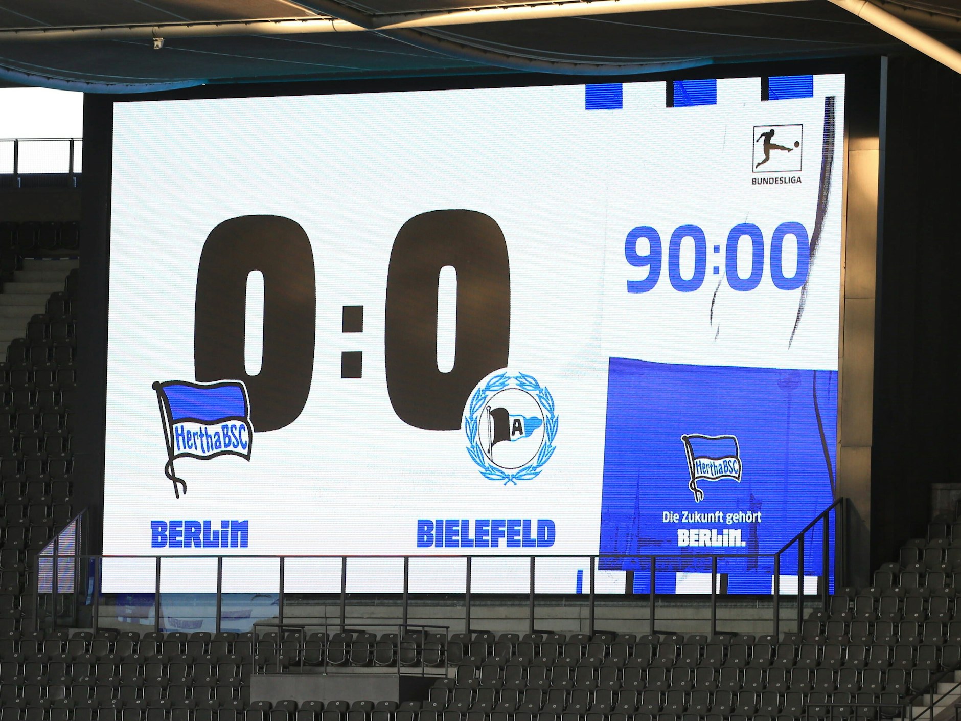 Eines von Herthas acht Heim-Unentschieden gegen Arminia Bielfeld. Im Mai 2021 gab es ein torloses Remis im OLympiastadion.