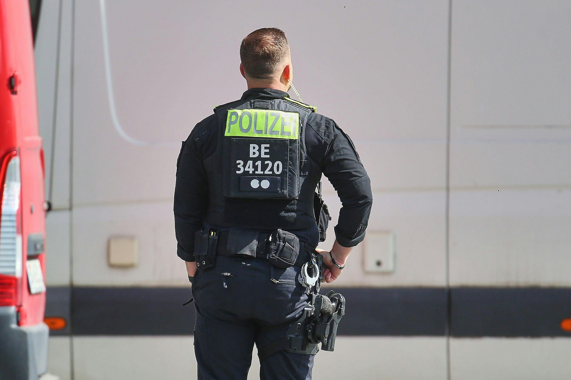 Ein Polizist im Einsatz