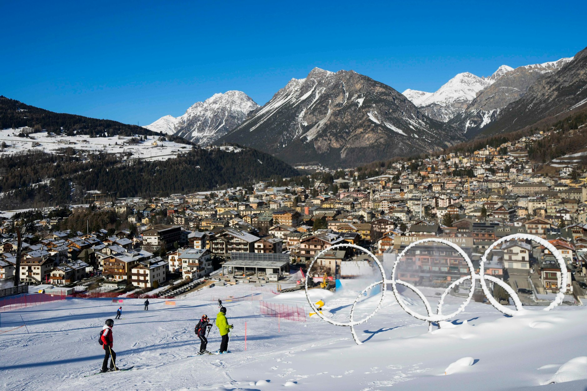 Ruhe vor dem Sturm: In Bormio finden bei den Olympischen Winterspielen die alpinen Skidisziplinen  statt.