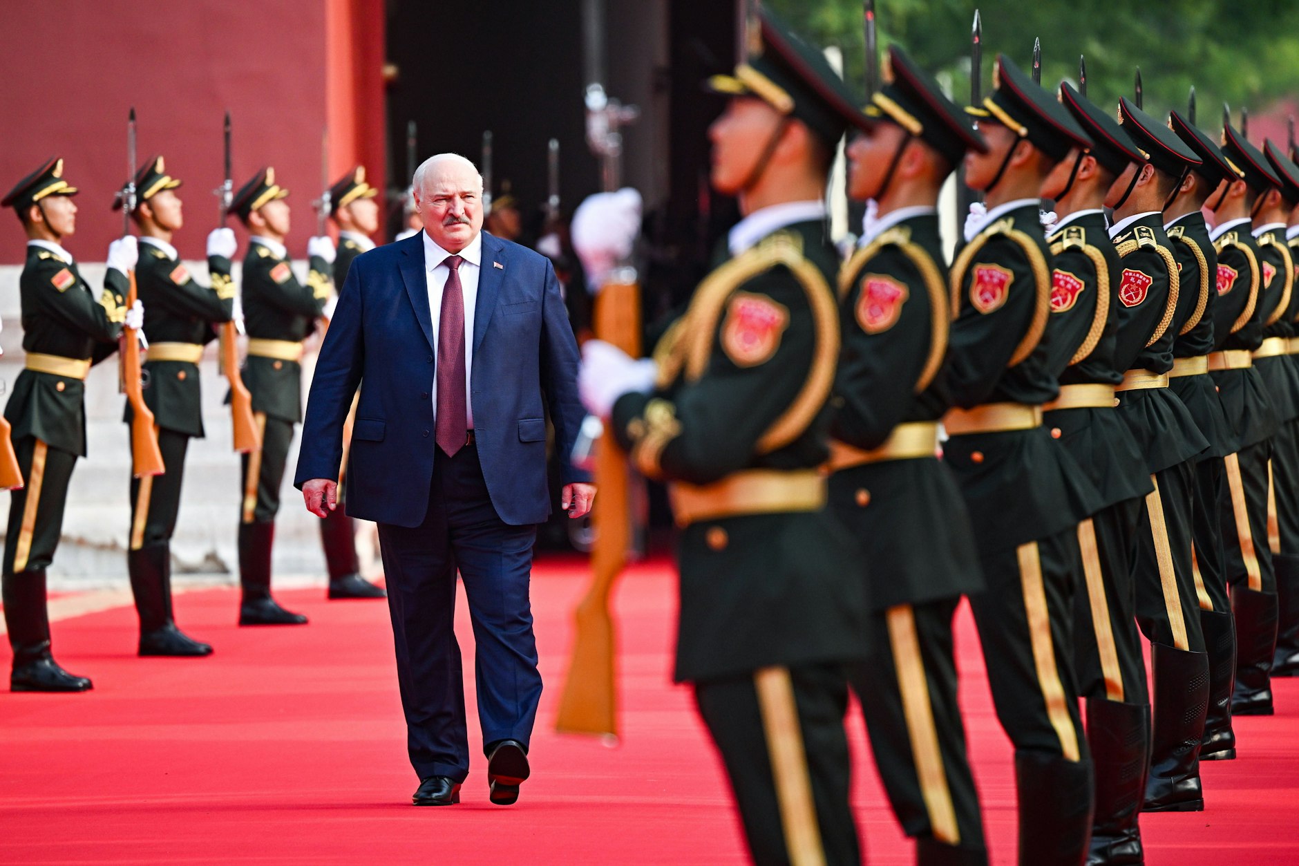Alexander Lukaschenko bei einem Besuch in Peking.