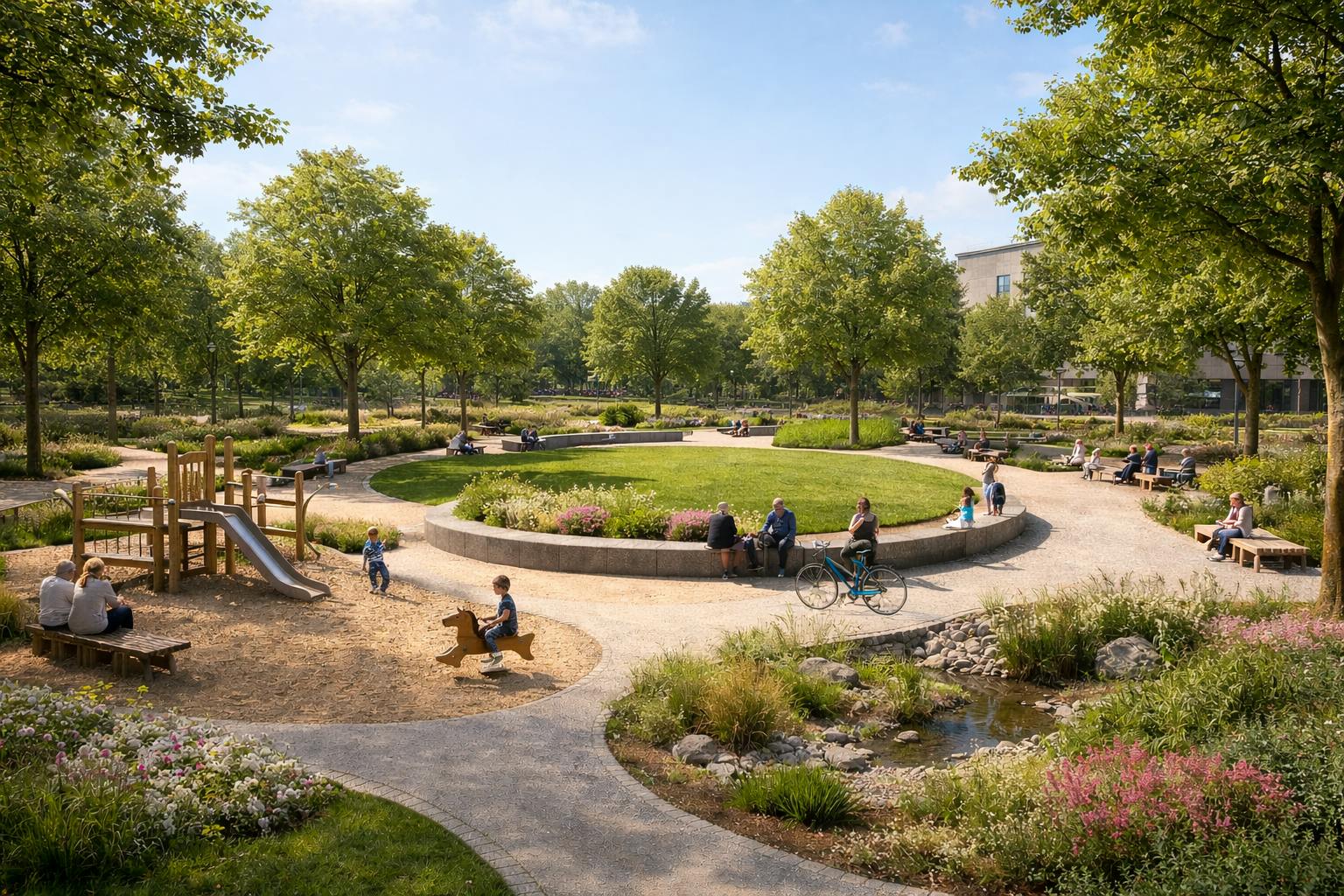 Eine Visualisierung zeigt, wie der Platz des 4. Juli nach den Umbauarbeiten aussehen könnte.